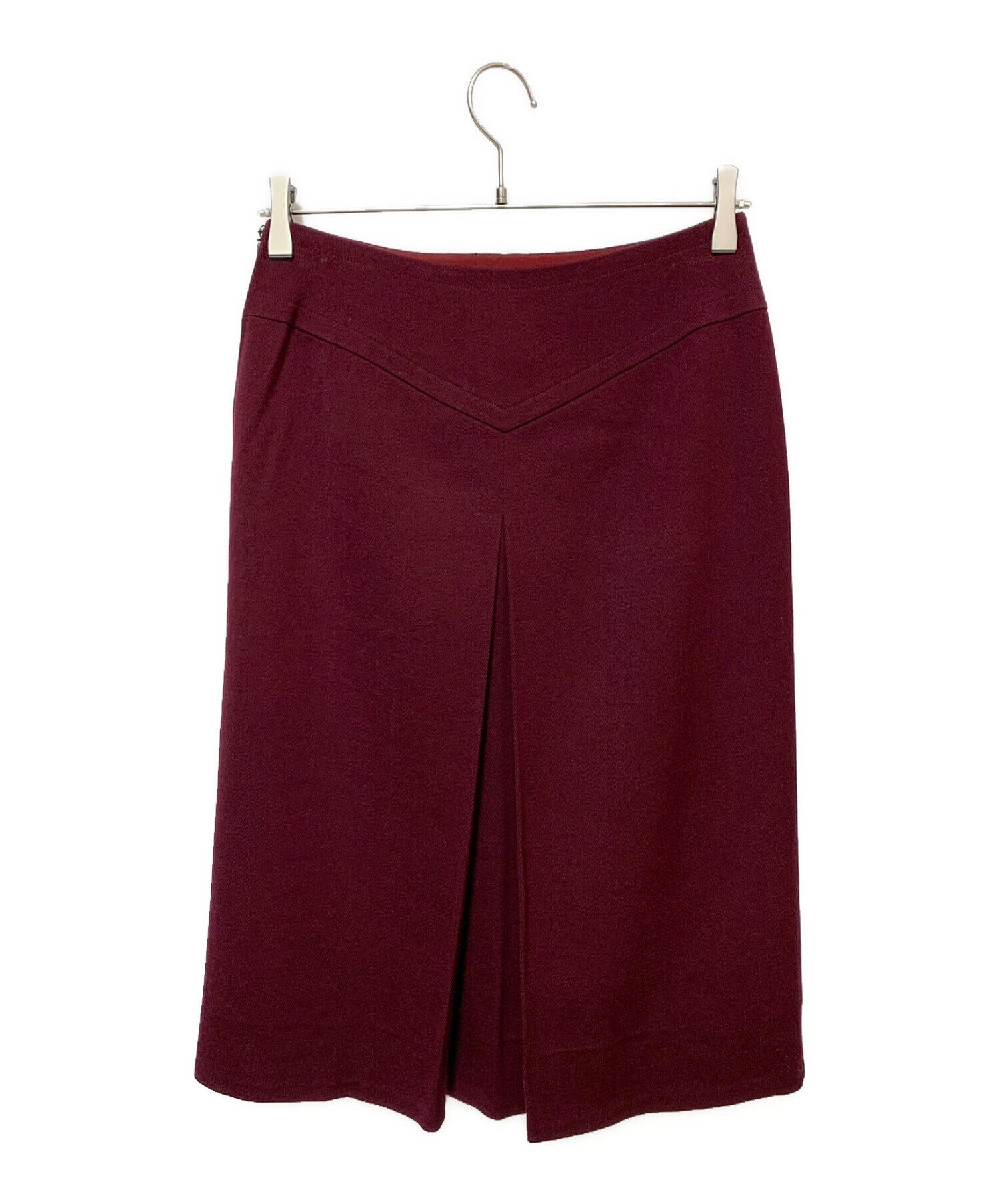 中古・古着通販】CELINE (セリーヌ) 古着ウールスカート パープル  