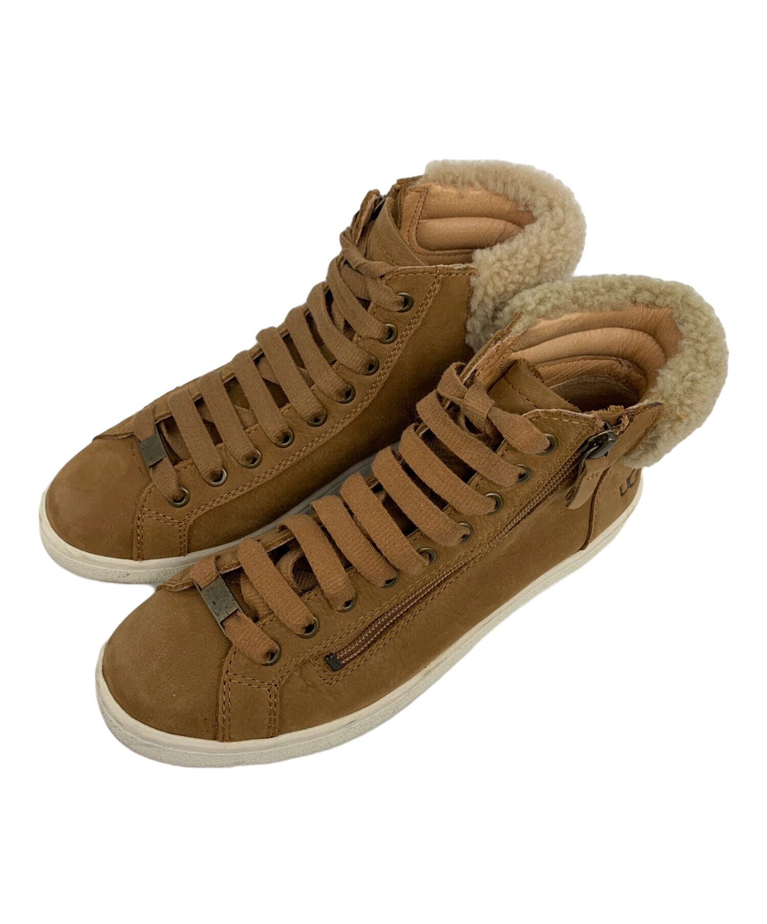 中古・古着通販】UGG (アグ) Olive レザーハイカットスニーカー 