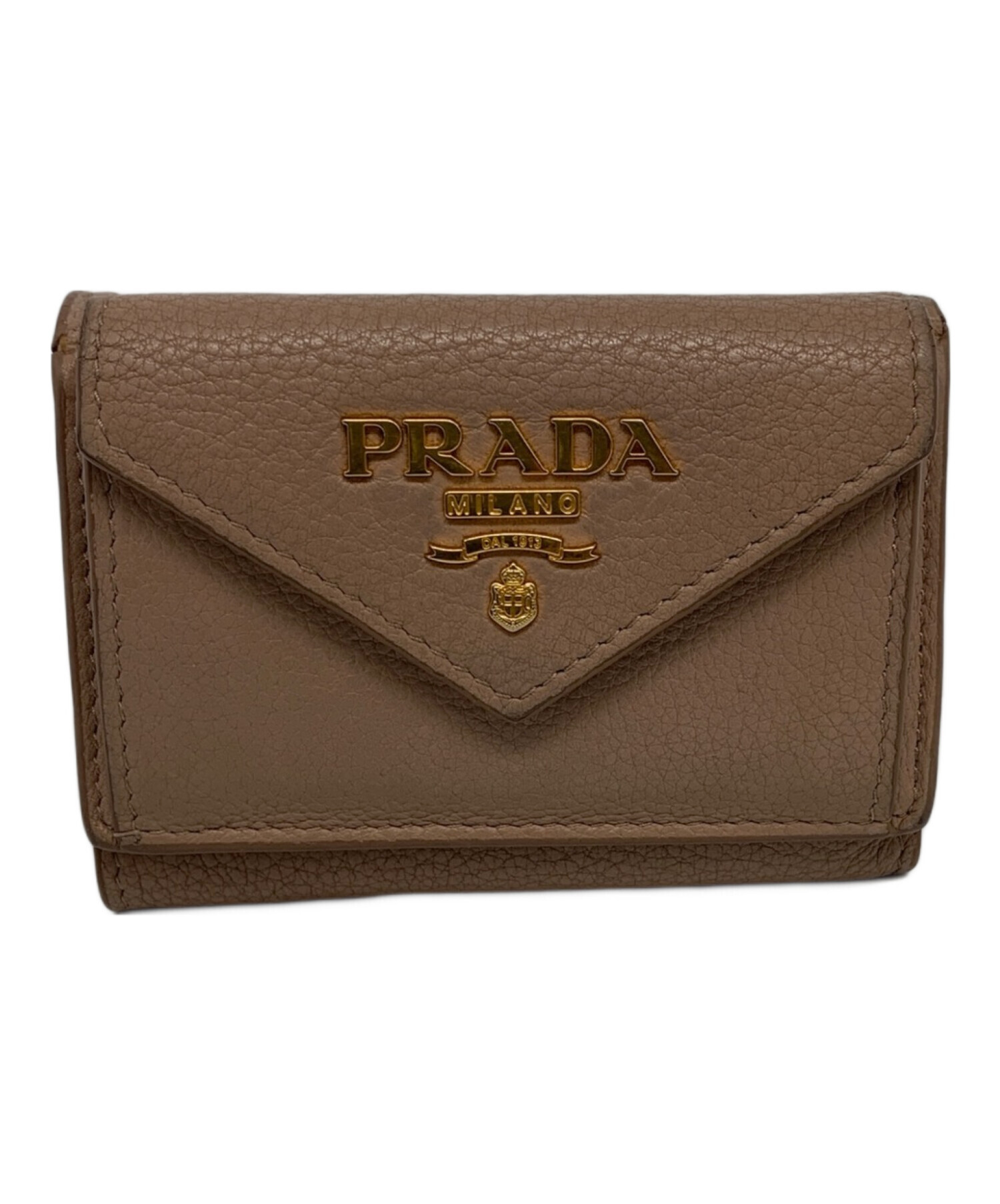 PRADA 三つ折り財布 ベージュ PRADA 三つ折り財布 ベージュ