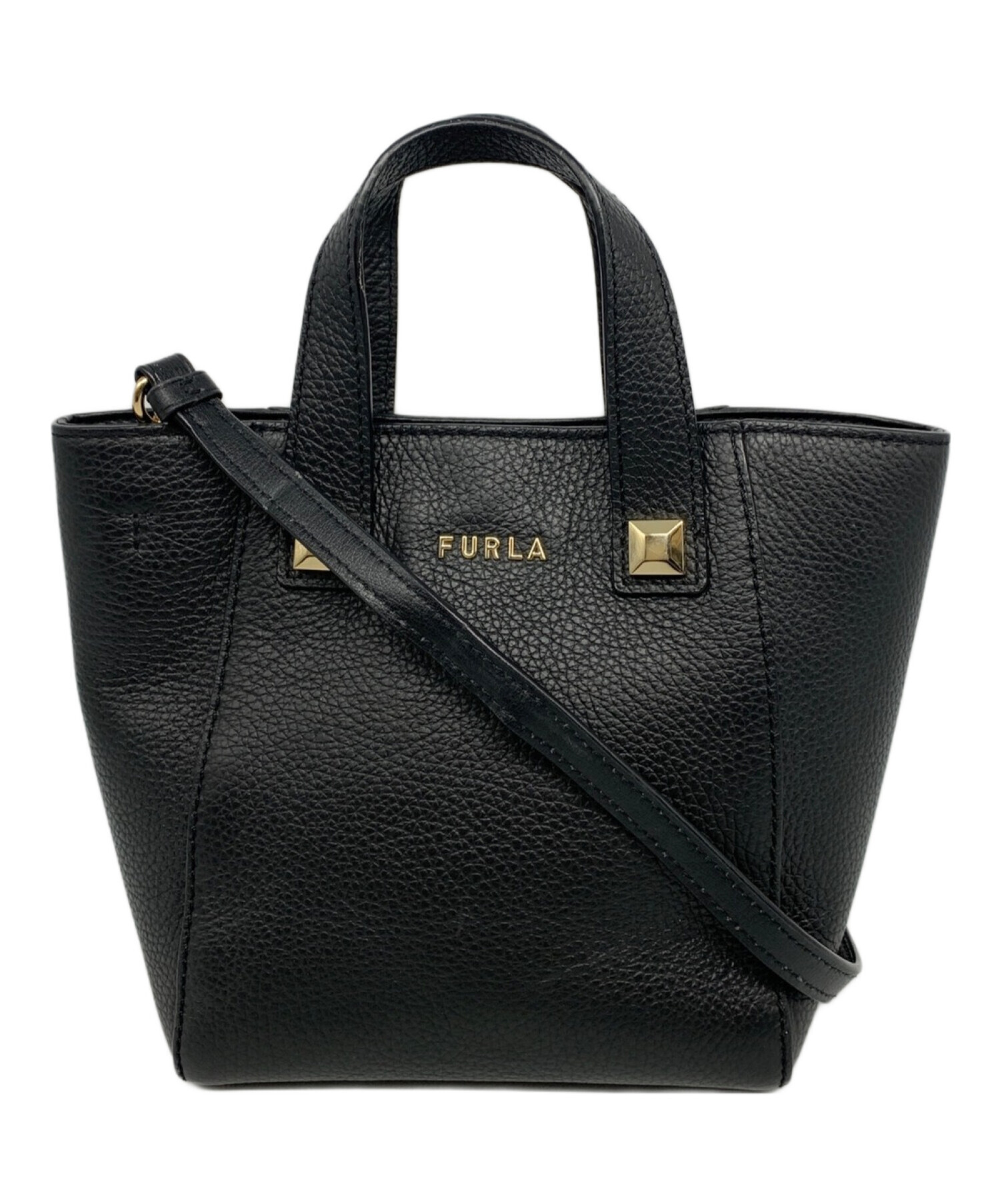 中古・古着通販】FURLA (フルラ) ミニショルダーバッグ ブラック 