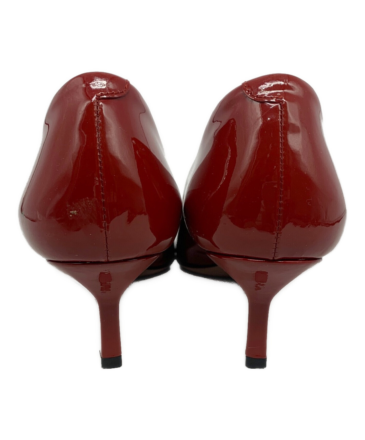 グッチ赤エナメルパンプス
