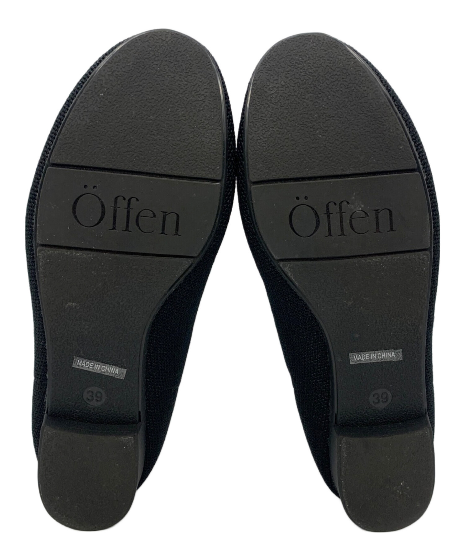 中古・古着通販】offen (オッフェン) スクエアローファー ブラック 