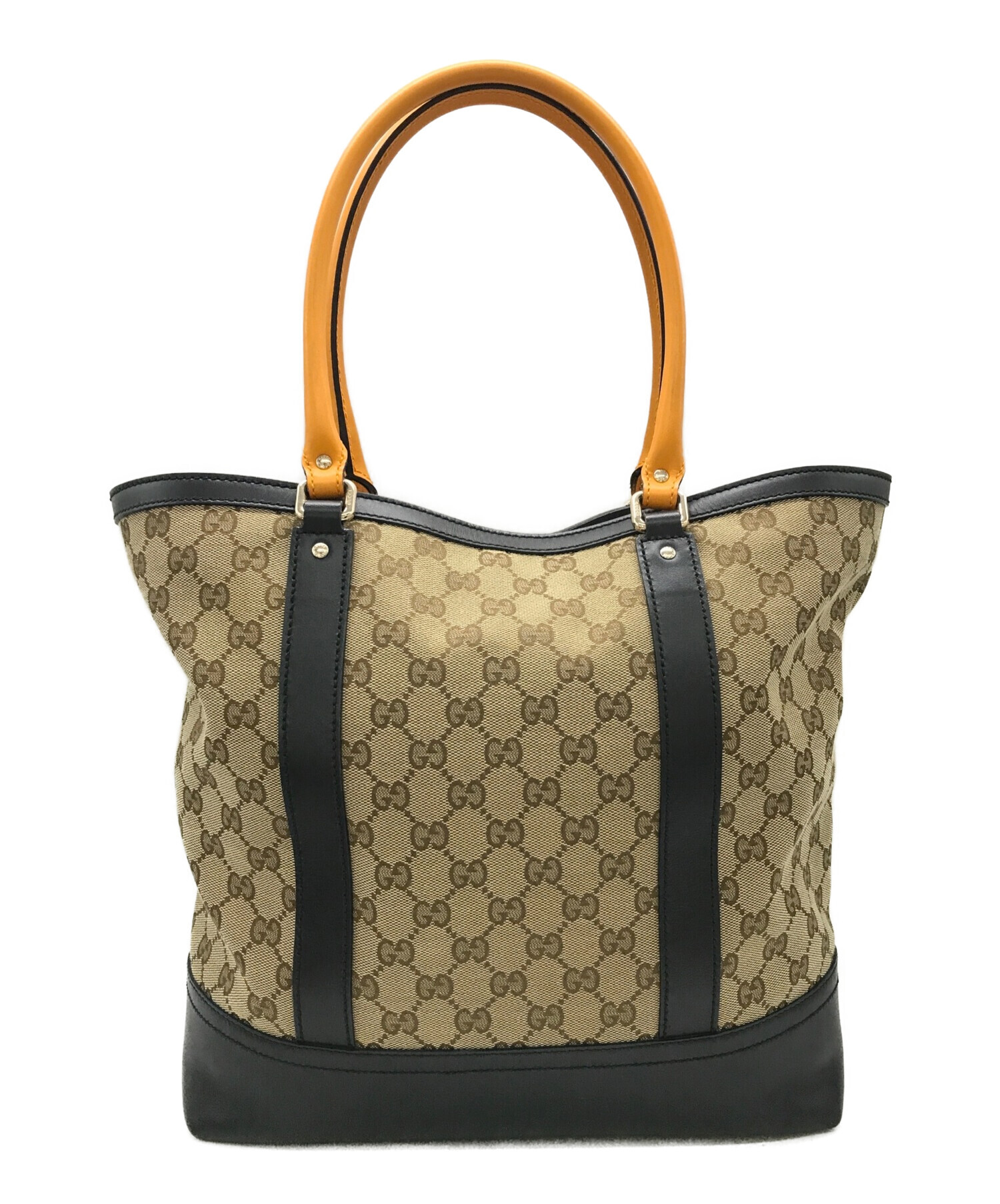 中古・古着通販】GUCCI (グッチ) ハンドバッグ/トートバッグ ベージュ 