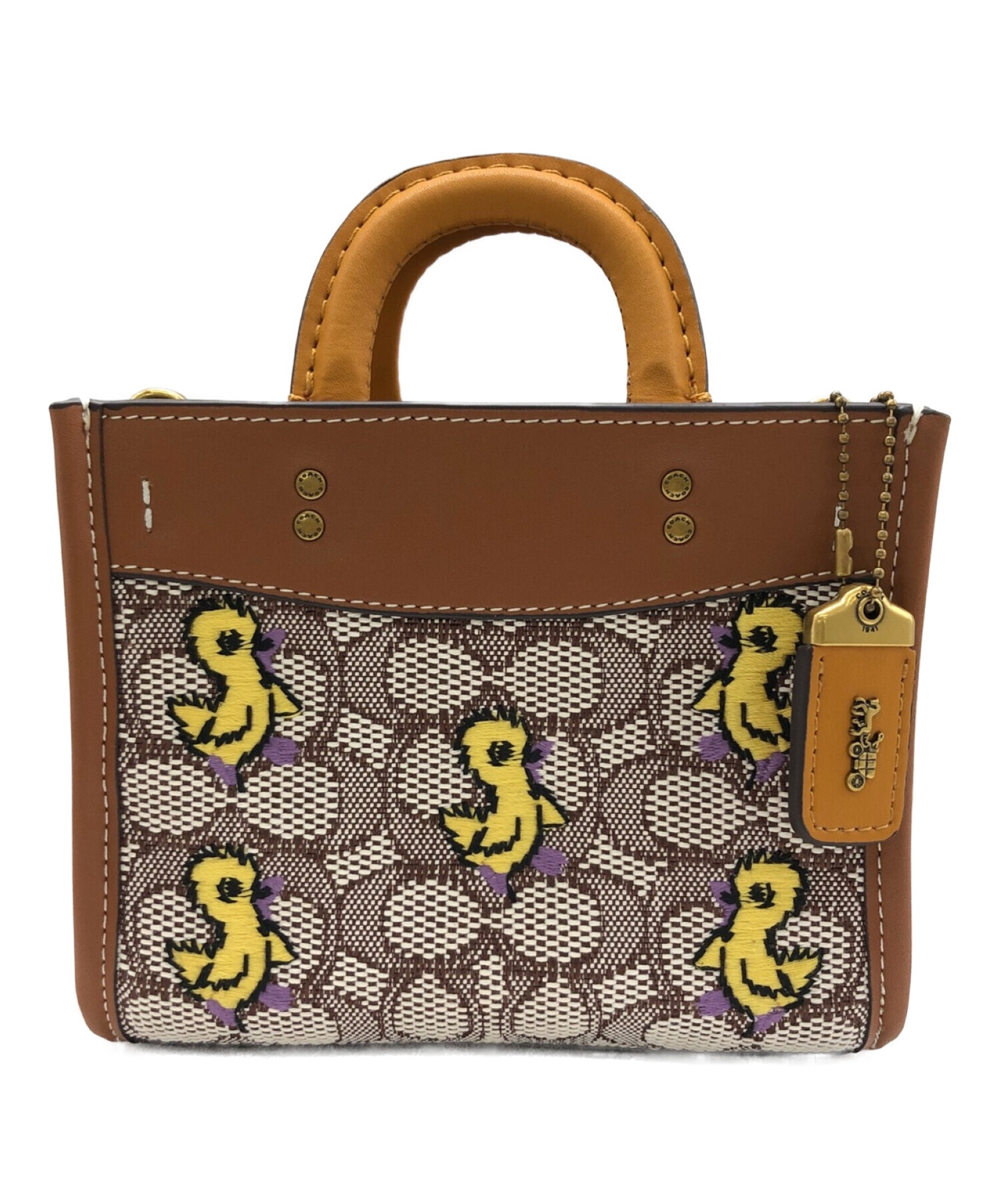 COACH コーチ ハンドバック 茶 （USA製 COACH オールド コーチ バケツ 