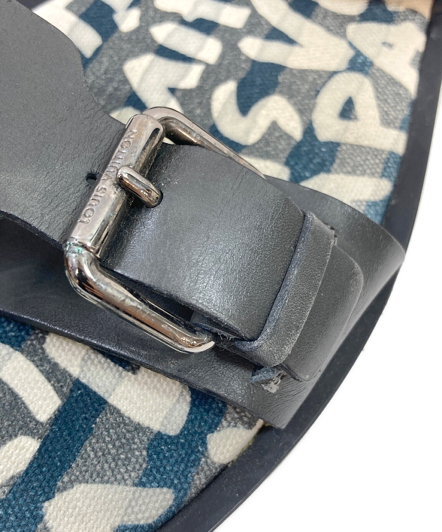 特別価格】未使用❤︎LOUIS VUITTONベルトデザインサンダル ネイビー