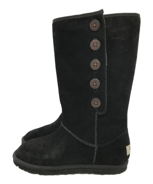 中古・古着通販】UGG (アグ) ロングブーツ ブラック サイズ:25cm 