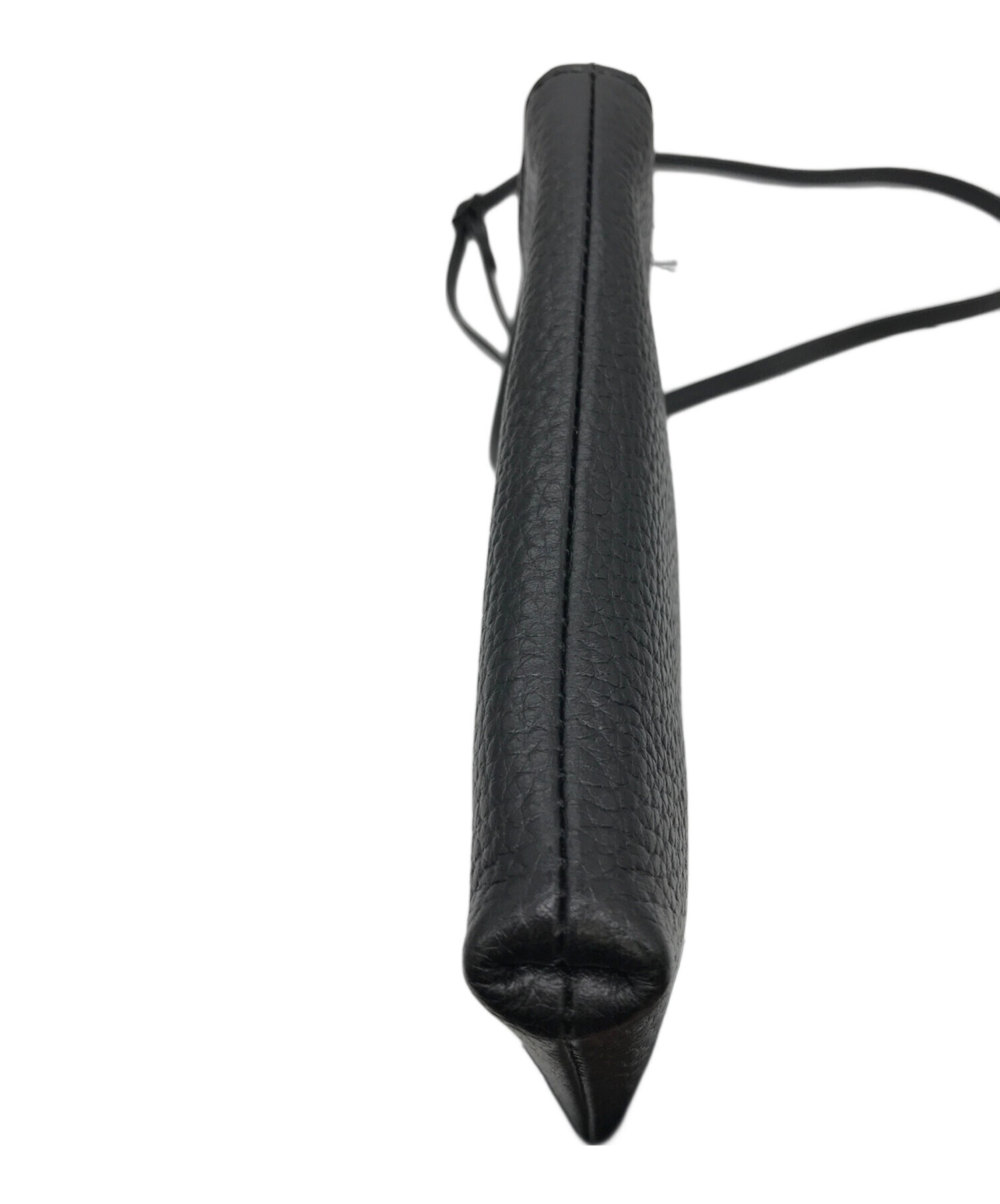 Hush Tugレザーサコッシュミディアムブラック HushTug大人気の