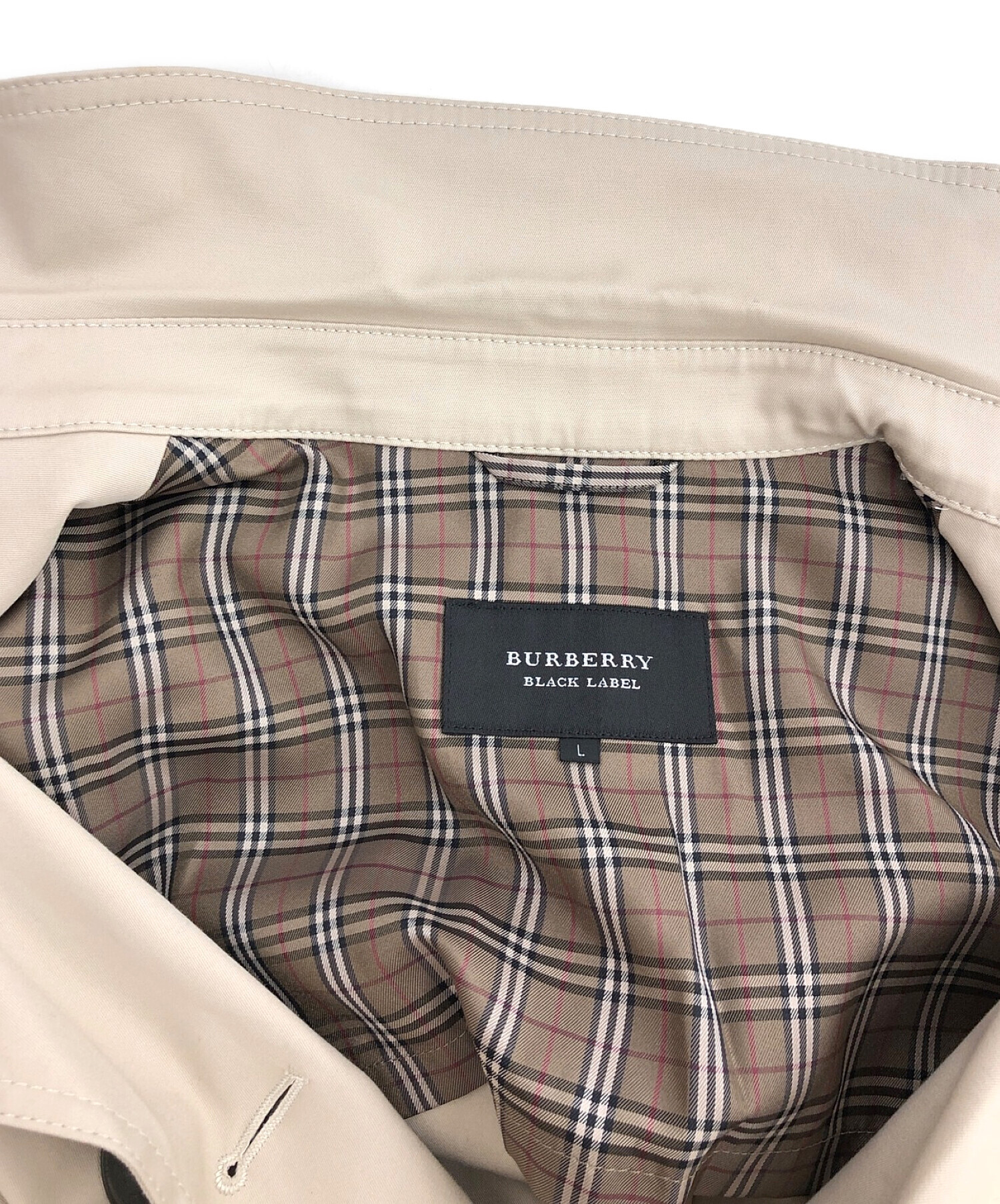 Burberry BLACKLABEL ショートトレンチ ベージュ Lサイズ