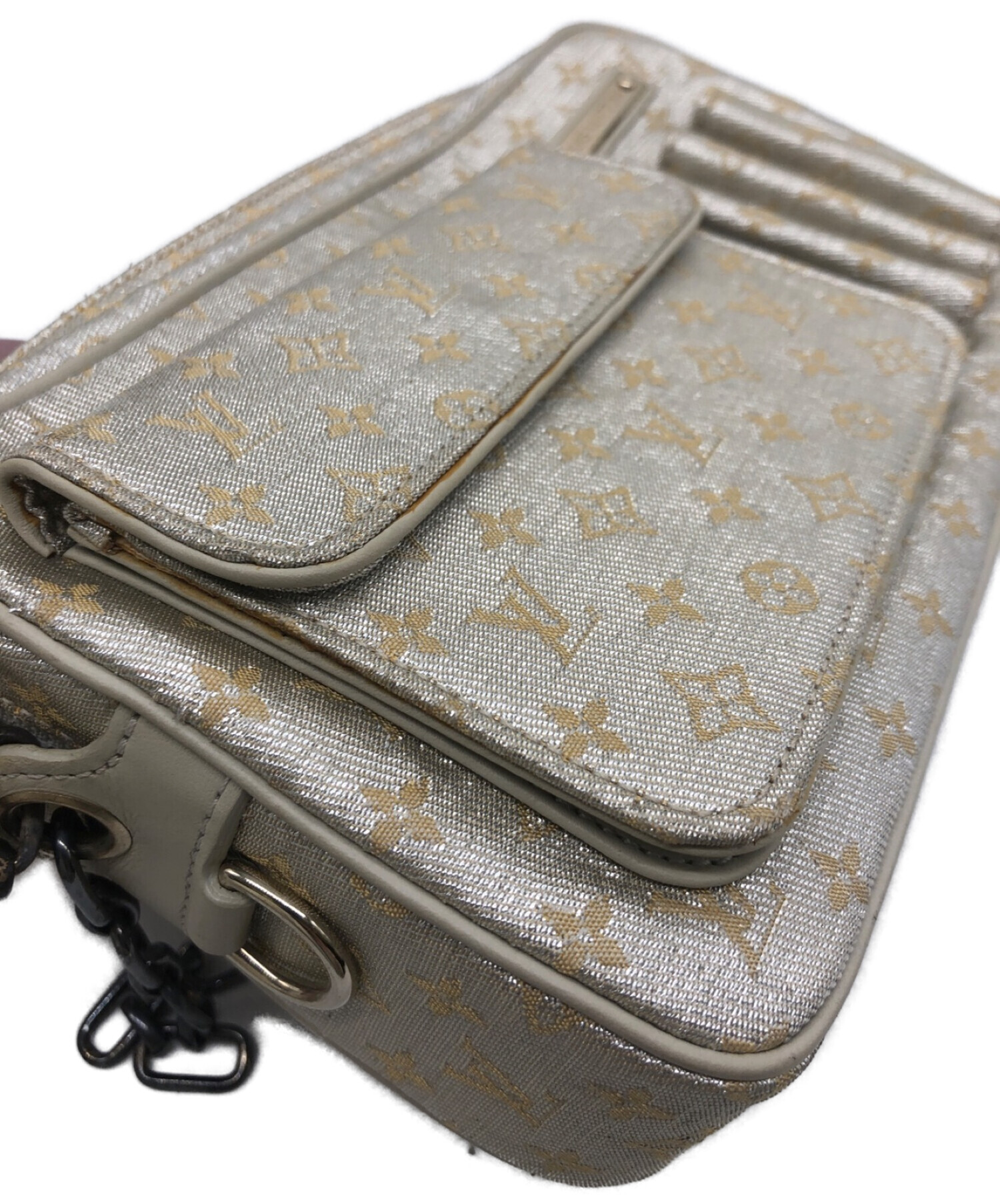 Louis Vuitton シルバー 久しく スマホショルダーバッグ