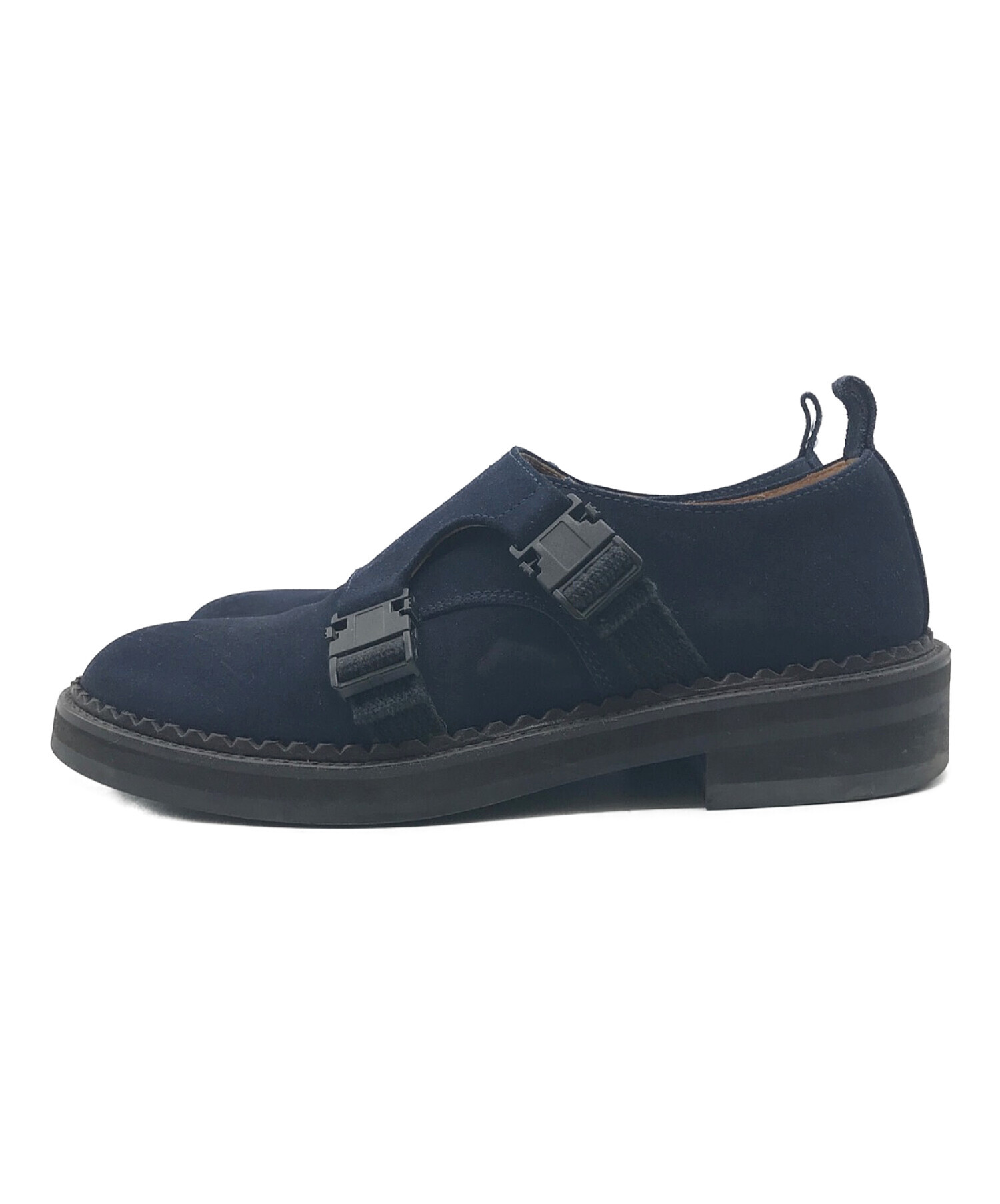 Hender Scheme ダブルモンクストラップ シューズ ネイビー 【公式通販】