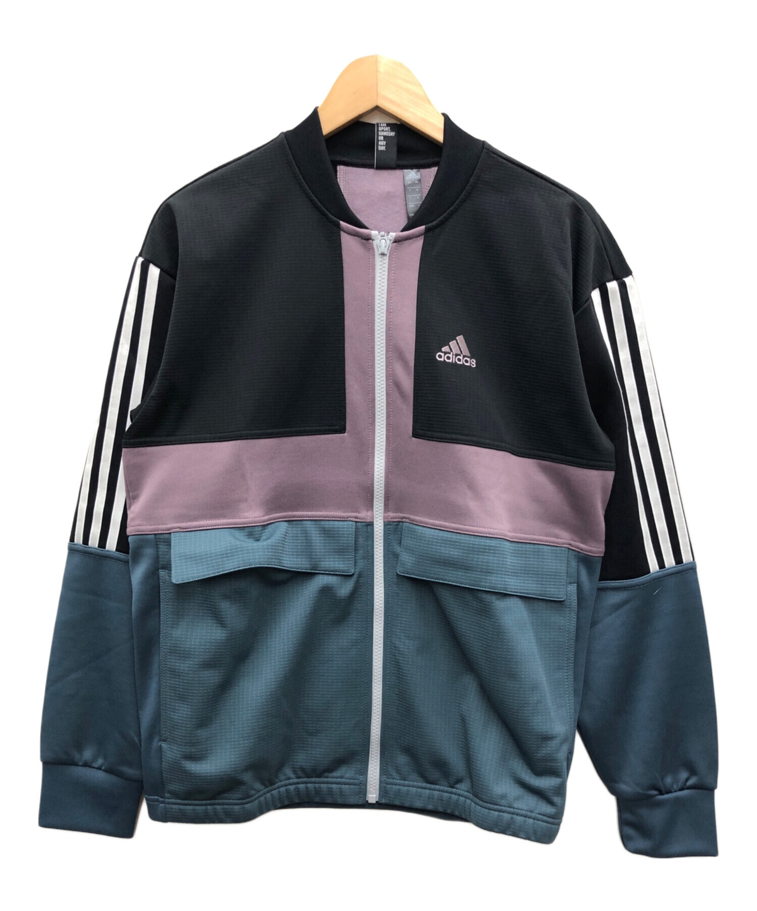 中古・古着通販】adidas (アディダス) ブルゾン ブラック サイズ:S 未 