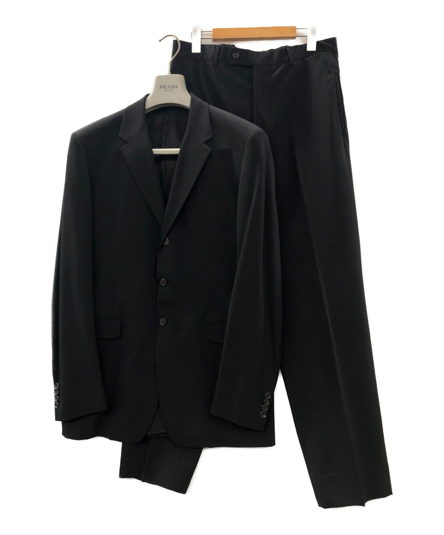PRADA (プラダ) セットアップスーツ ブラック サイズ:50