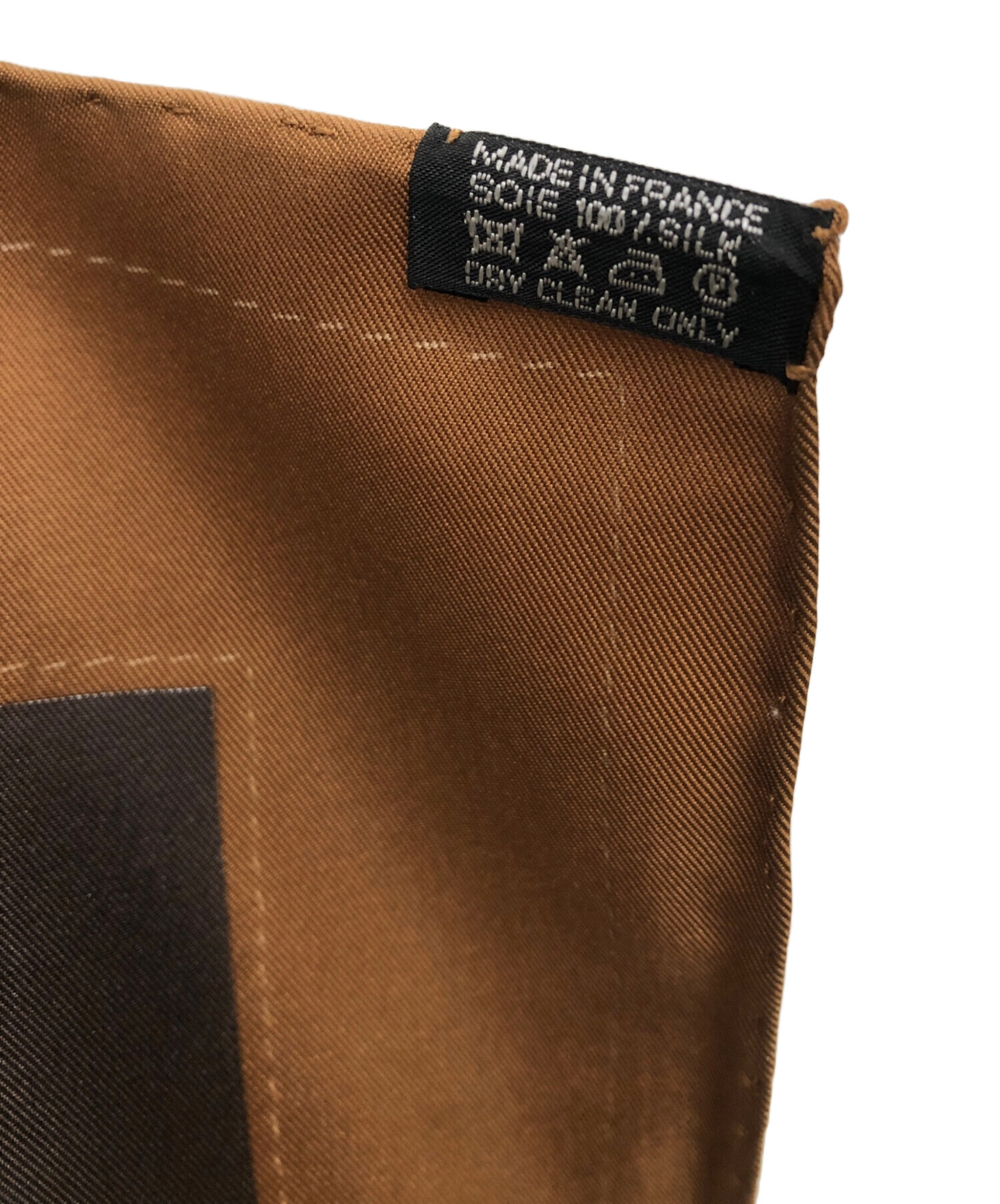 中古・古着通販】HERMES (エルメス) シルクスカーフ ブラウン 