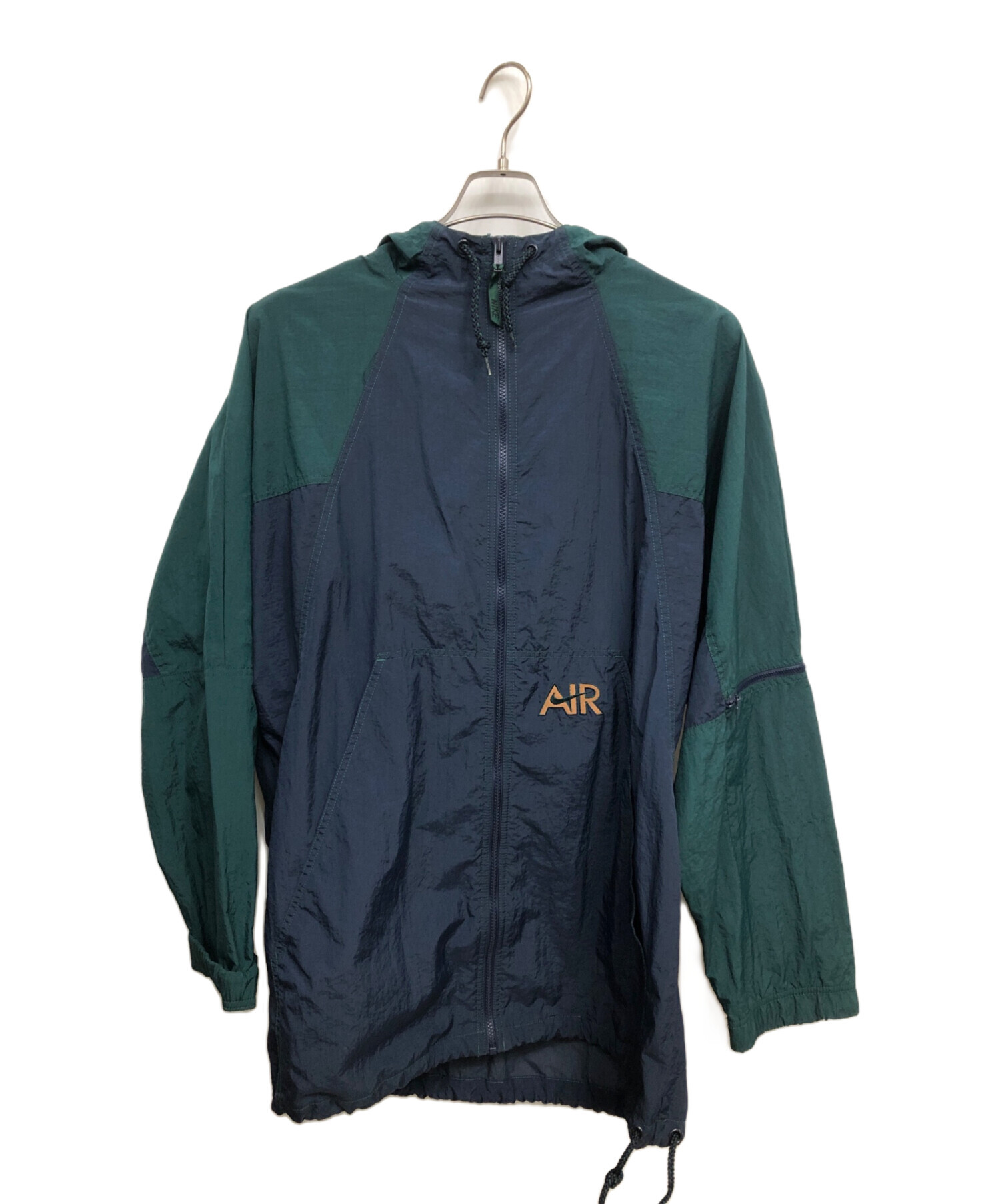中古・古着通販】NIKE (ナイキ) ナイロンジャケット ネイビー×グリーン  