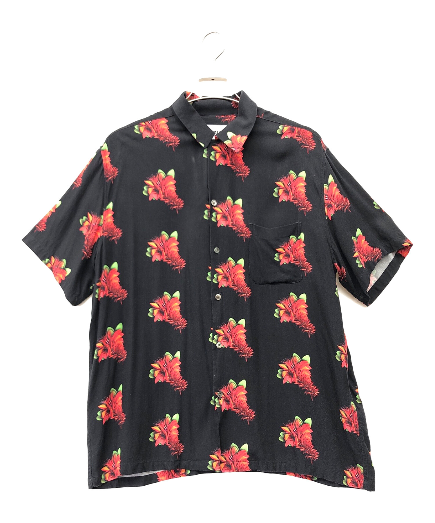 中古・古着通販】NEAT ALOHA (ニートアロハ) 総柄シャツ ブラック  