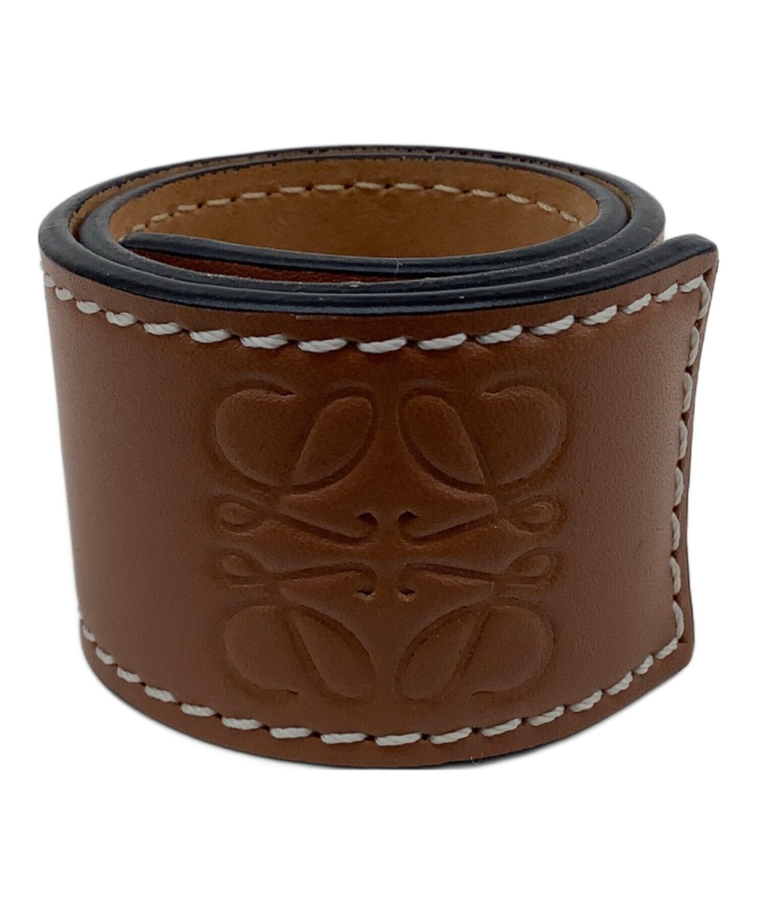 中古・古着通販】LOEWE (ロエベ) スラップブレスレット ブラウン 