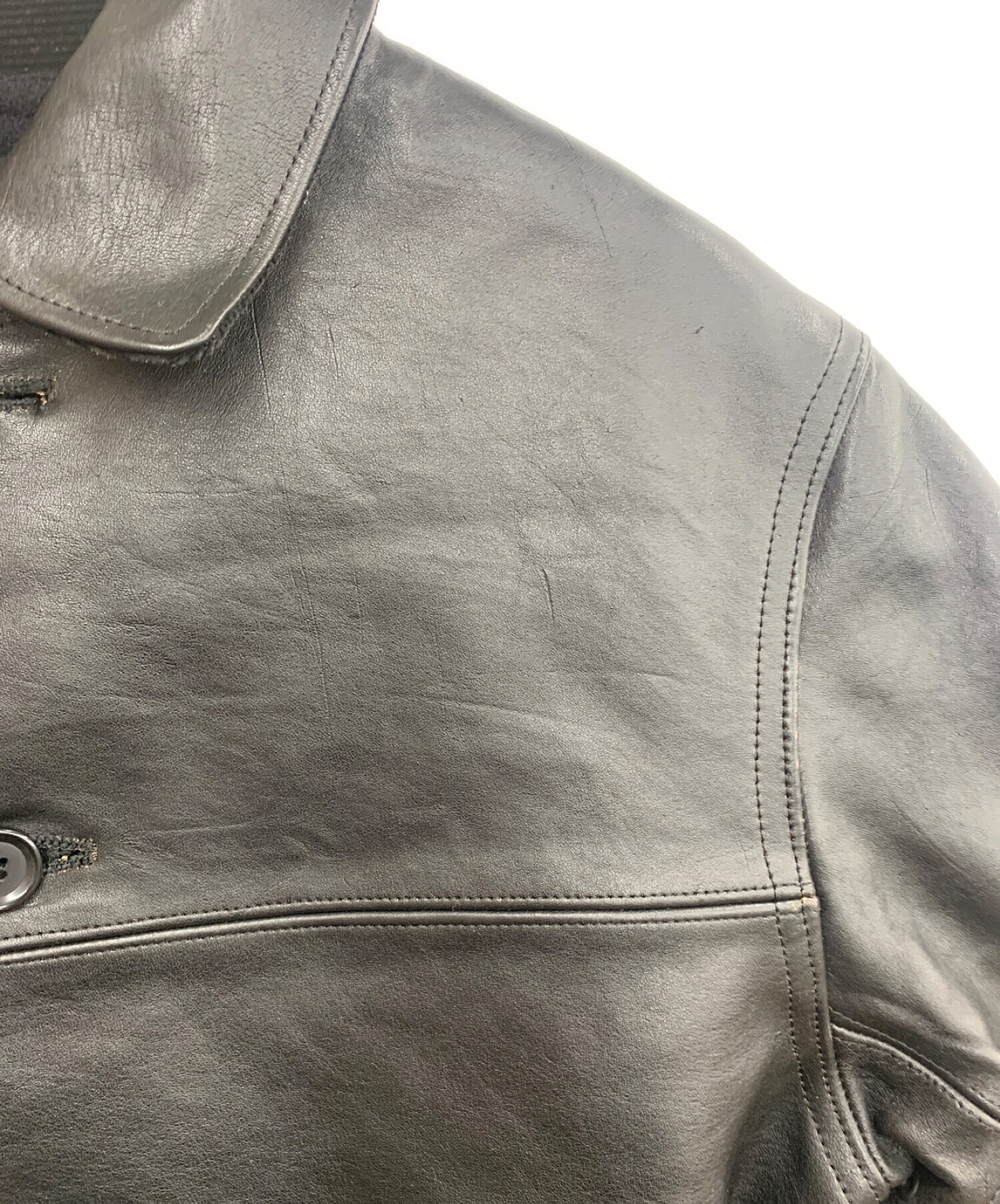 TENDERLOIN (テンダーロイン) T-HIDESレザージャケット ブラック サイズ:M