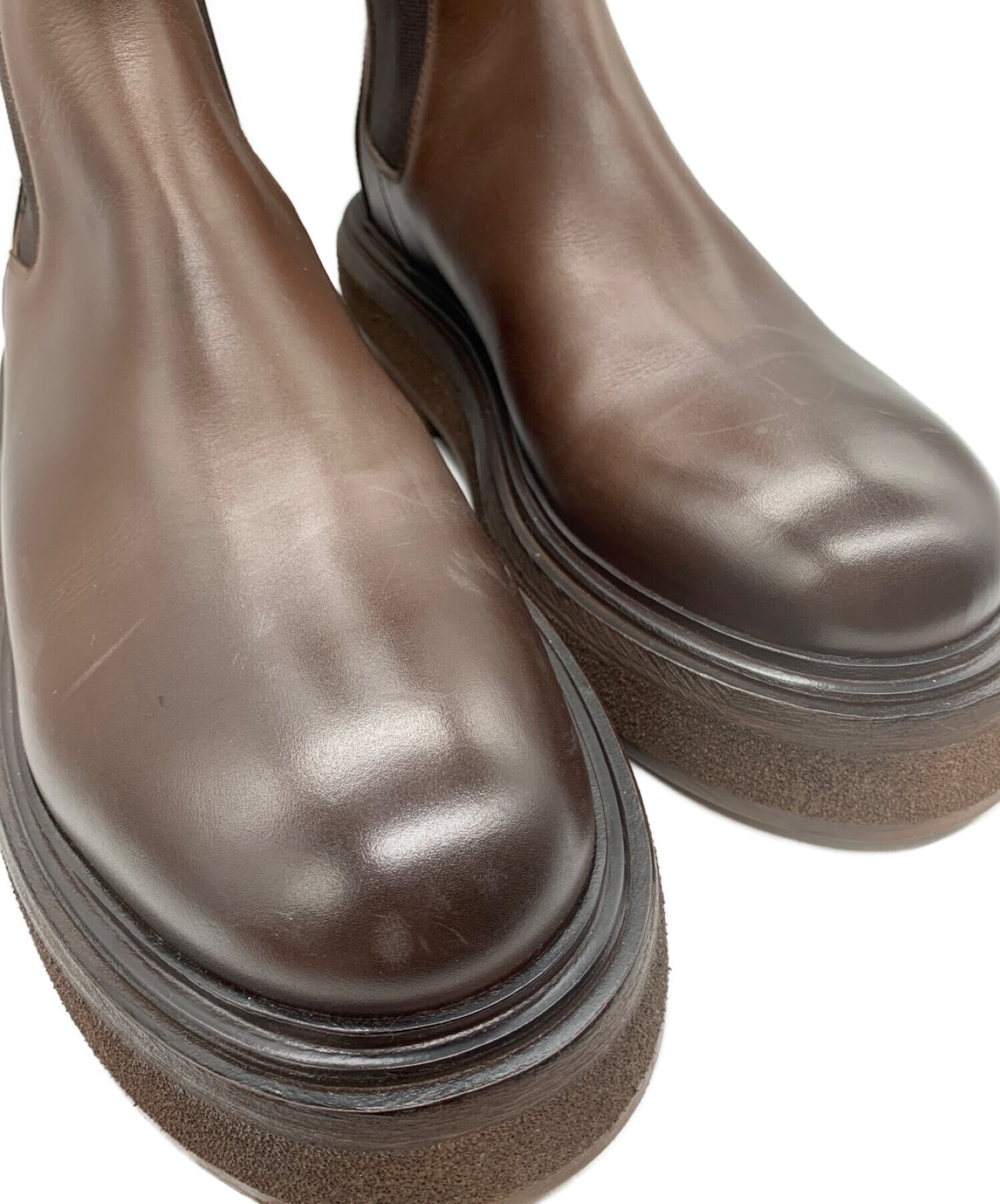 マルセル ローファー ブーツ 革靴ソールヒール形フラット - ブーツ
