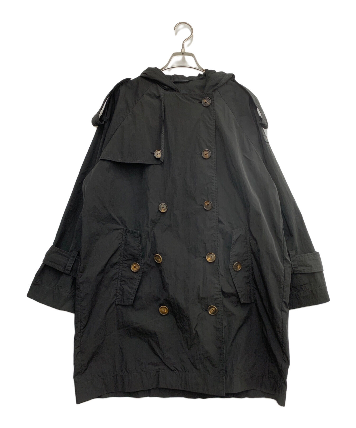 中古・古着通販】TATRAS (タトラス) ステンカラーコート ブラック 