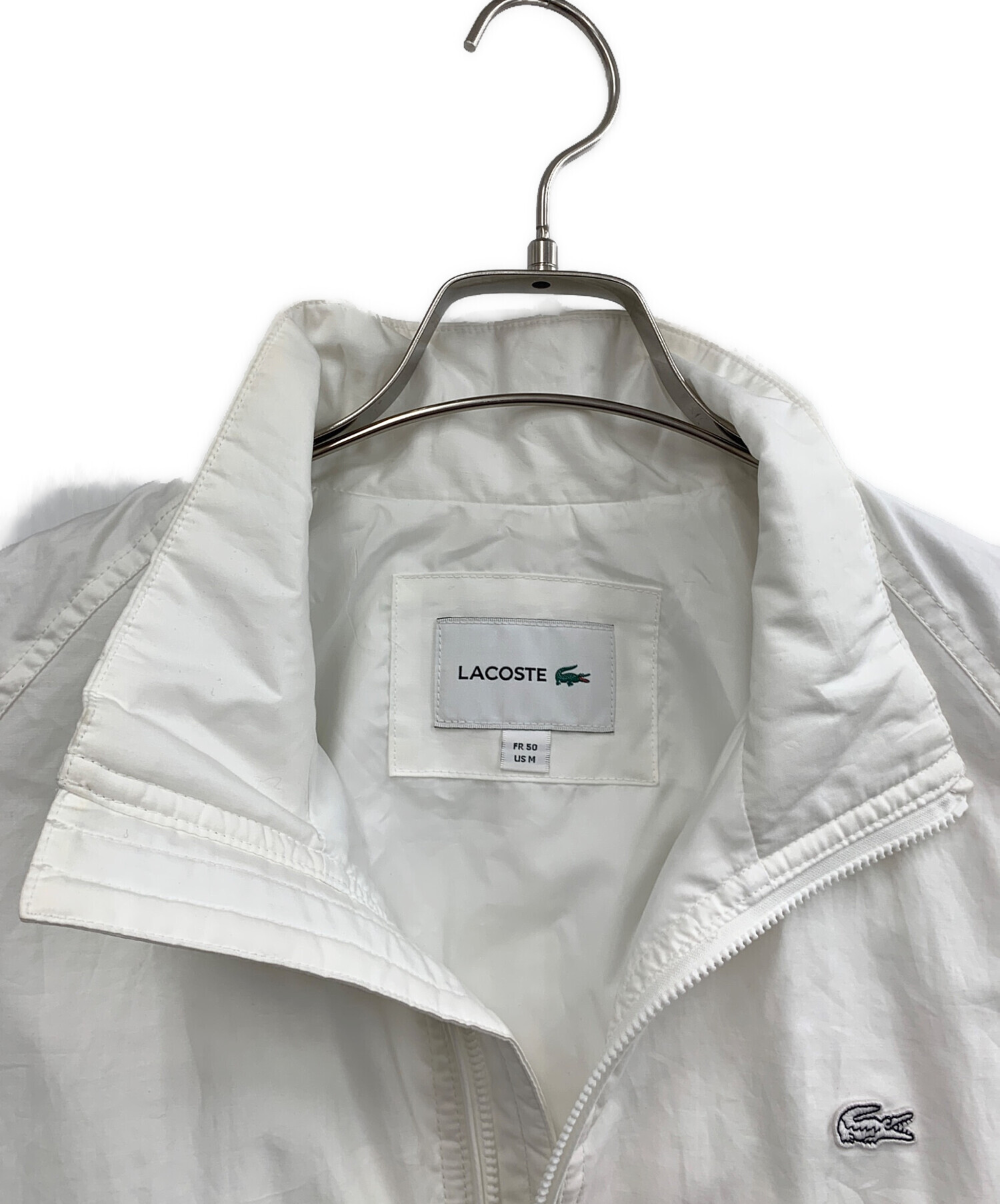 中古・古着通販】LACOSTE (ラコステ) ナイロンジャケット ホワイト  