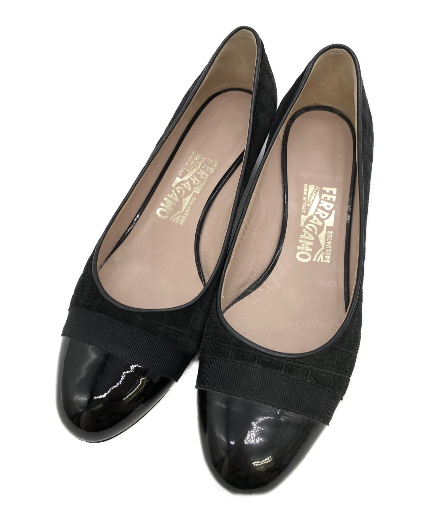 Ferragamo】フェラガモブラックヒール24.5