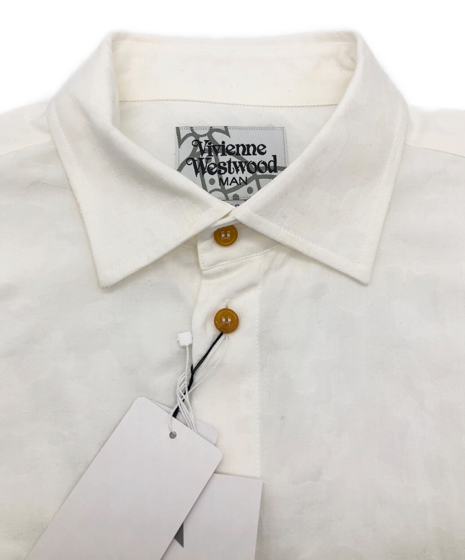 Vivienne Westwood (ヴィヴィアンウエストウッド) コットンシャツ ホワイト サイズ:L 未使用品