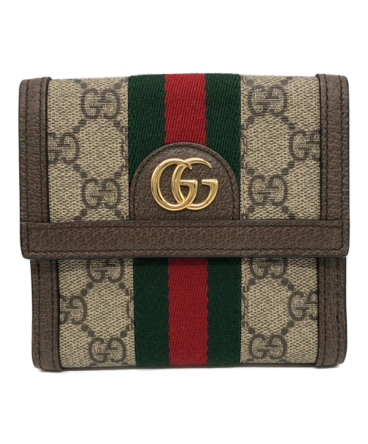 中古・古着通販】GUCCI (グッチ) GG フレンチフラップウォレット 
