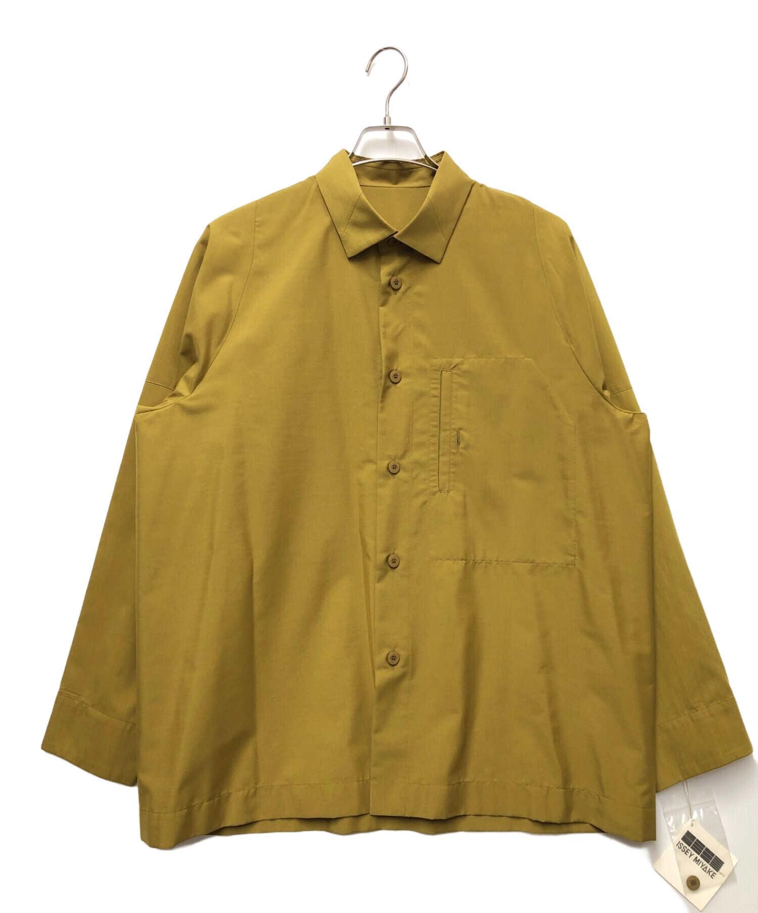 中古・古着通販】ISSEY MIYAKE (イッセイミヤケ) 長袖シャツ オリーブ 