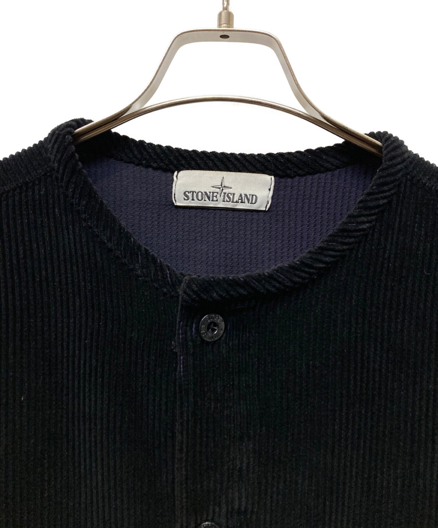 ストーンアイランドコーデュロイジャケットブラックSサイズ