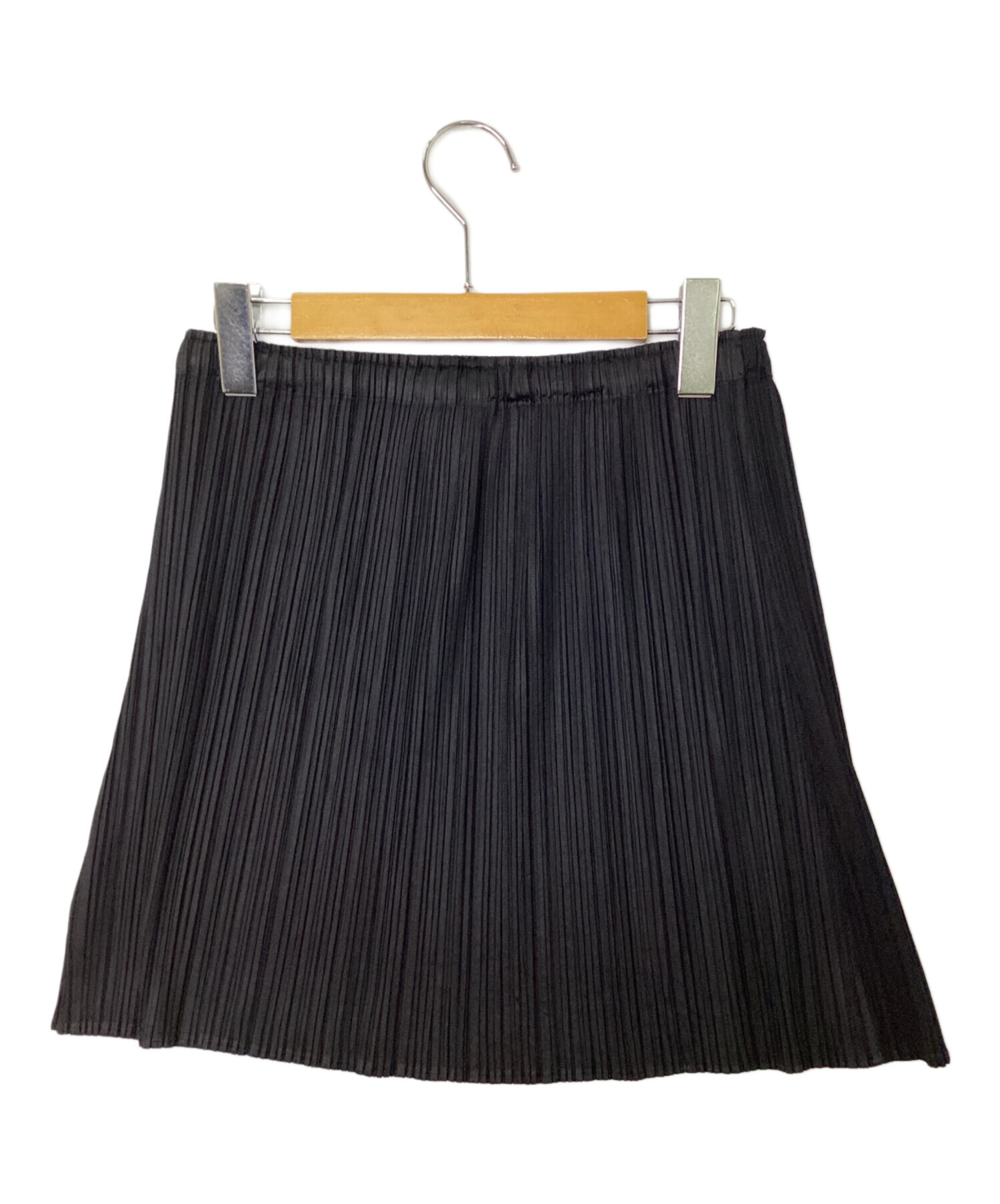 プリーツプリーズ PLEATS PLEASE ミニスカート ダークグレー 