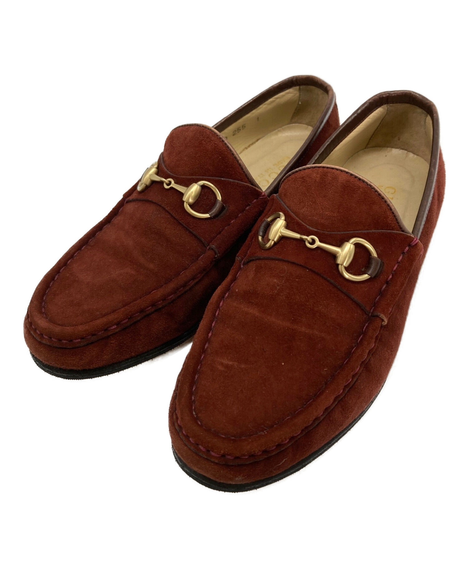 グッチGUCCI ブラウンスエードビットローファー