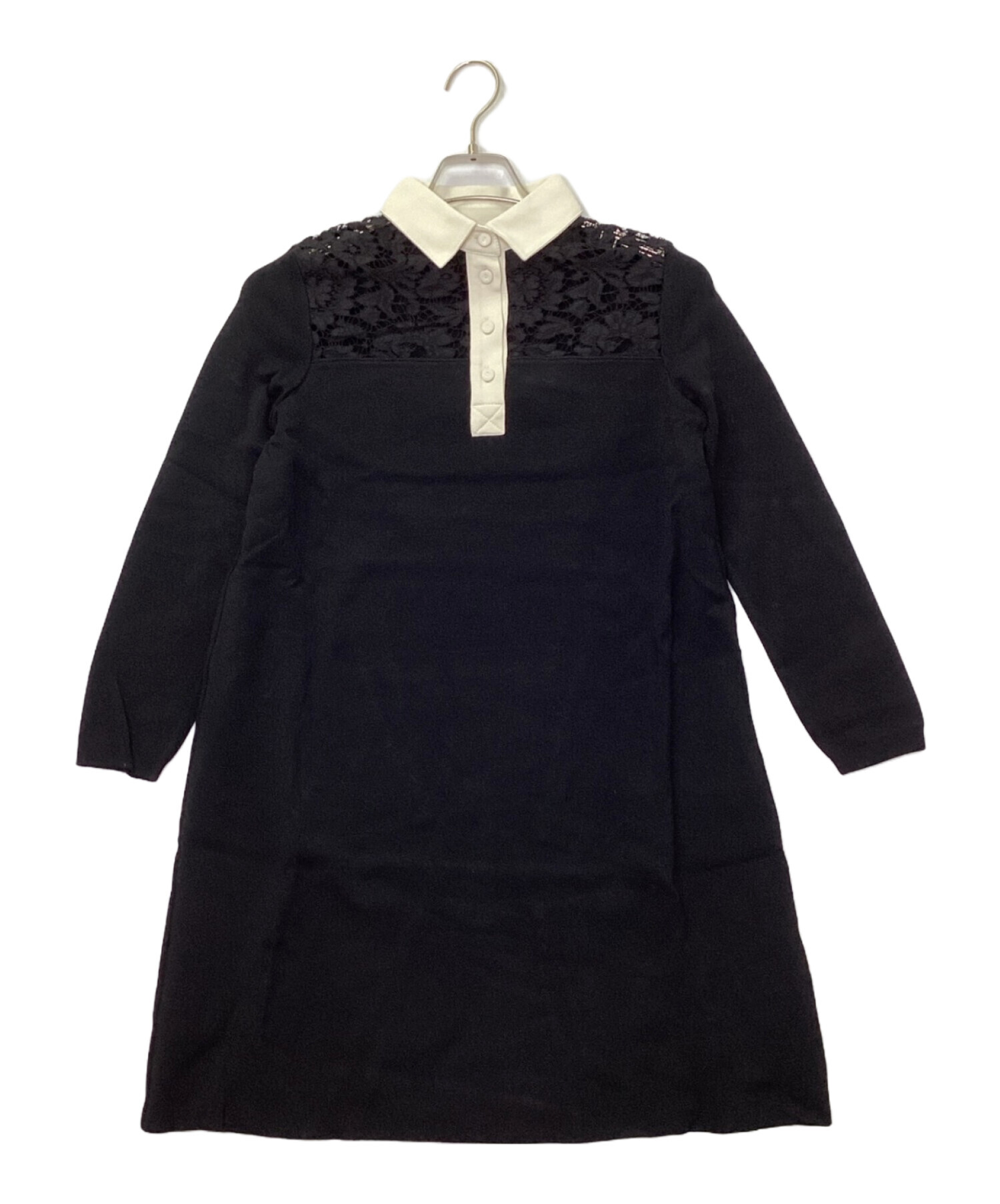 中古・古着通販】VALENTINO (ヴァレンティノ) レース切替ワンピース  