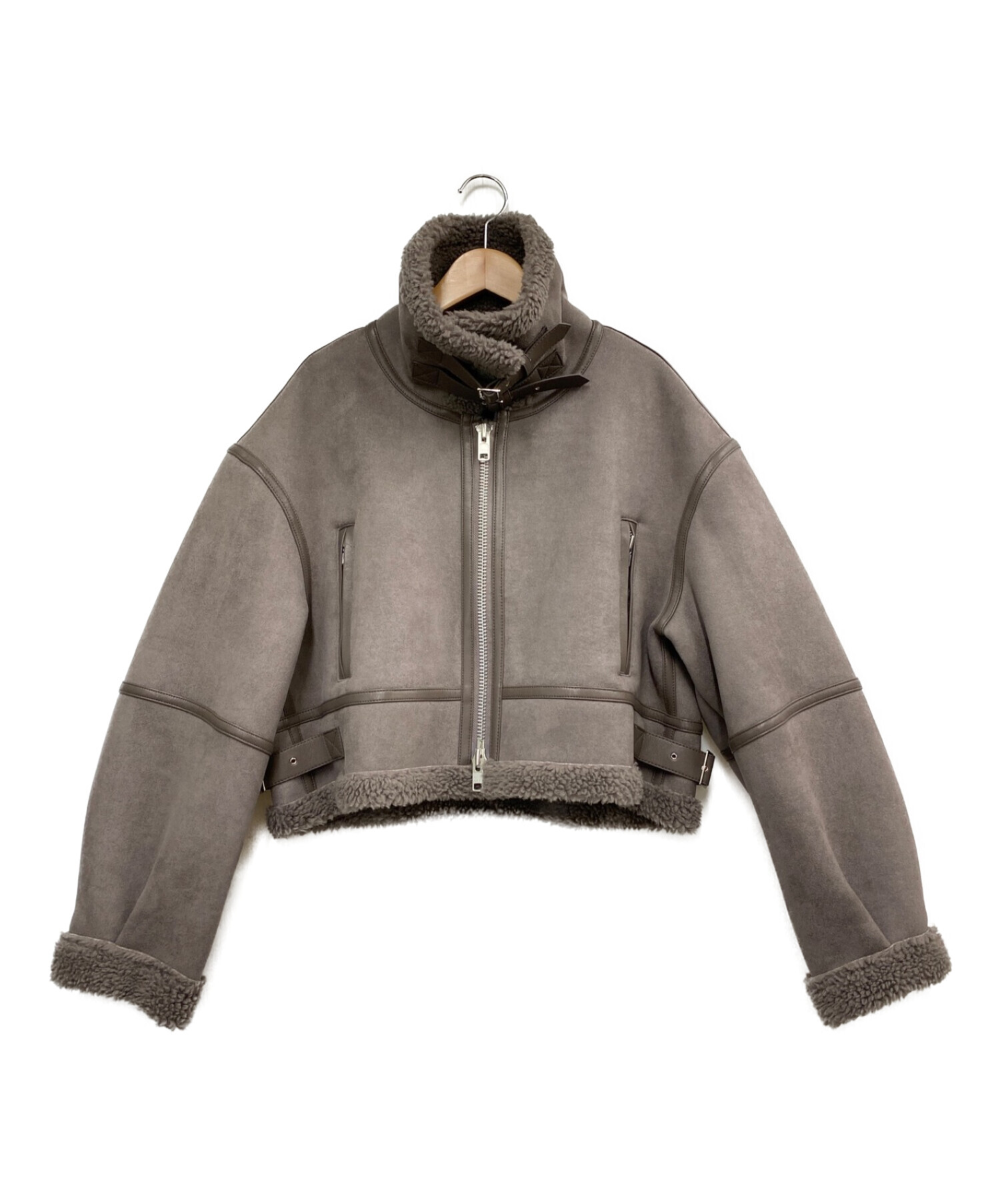 FRAY ID (フレイ アイディー) ショートボンバージャケット ブラウン サイズ:Ｆ 未使用品