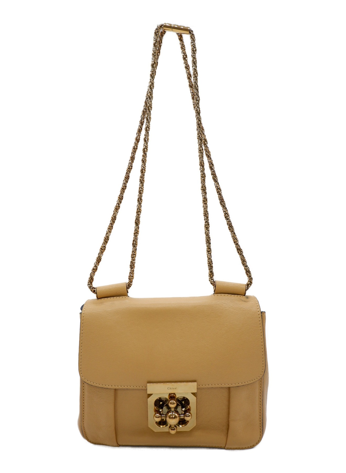 中古・古着通販】Chloe (クロエ) チェーンショルダーバッグ ベージュ 