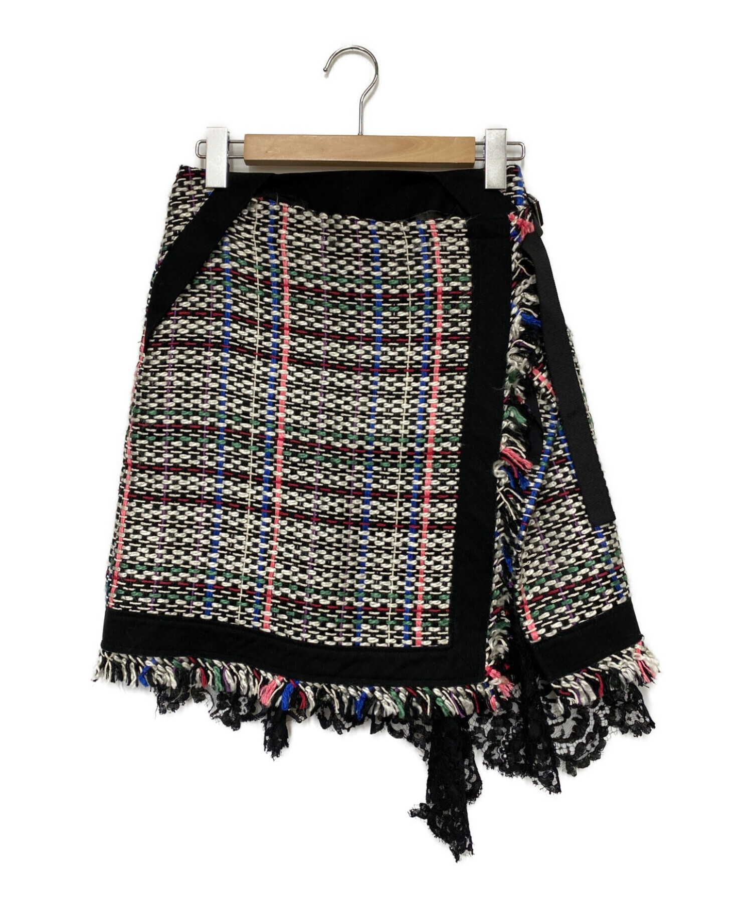 sacai (サカイ) ツイードスカート マルチカラー サイズ:1