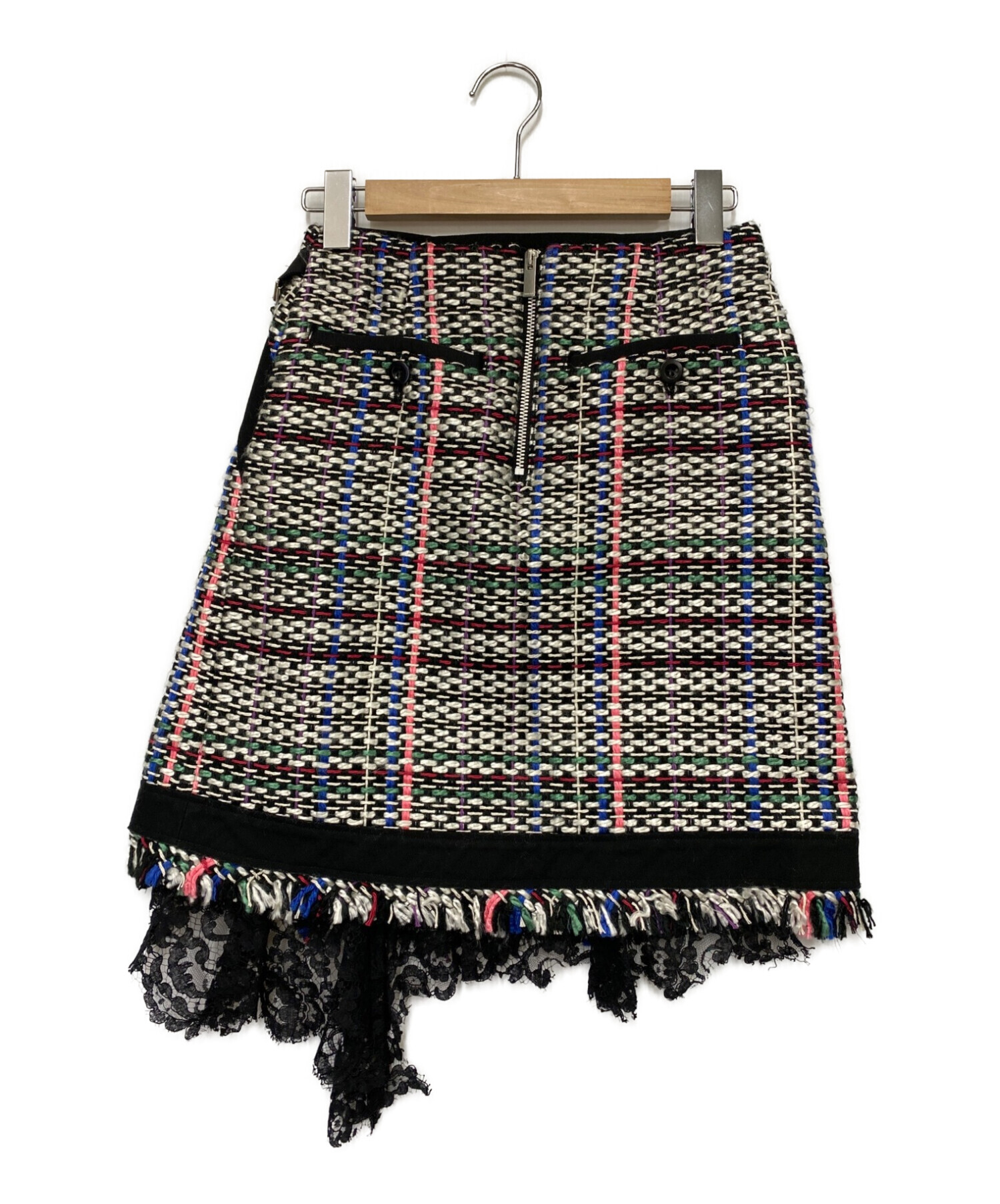 sacai (サカイ) ツイードスカート マルチカラー サイズ:1
