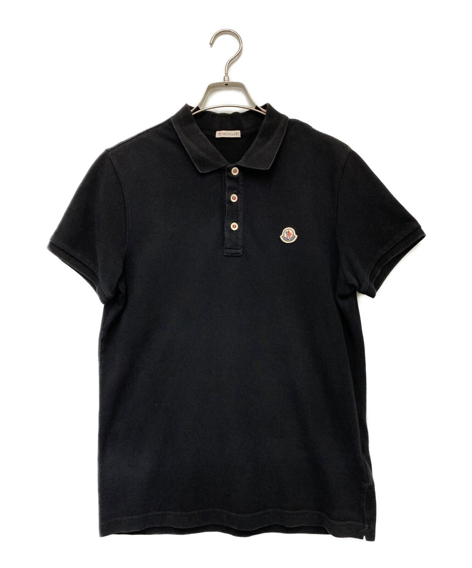 中古・古着通販】MONCLER (モンクレール) ポロシャツ ブラック サイズ 