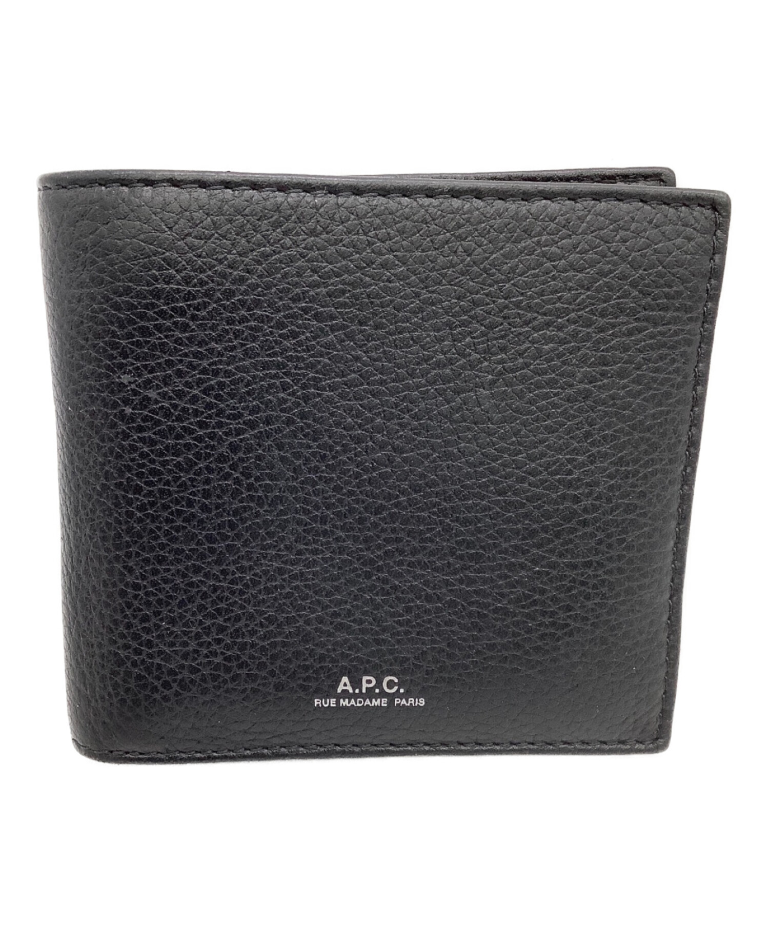 中古・古着通販】A.P.C. (アー・ペー・セー) 2つ折り財布 ブラック 