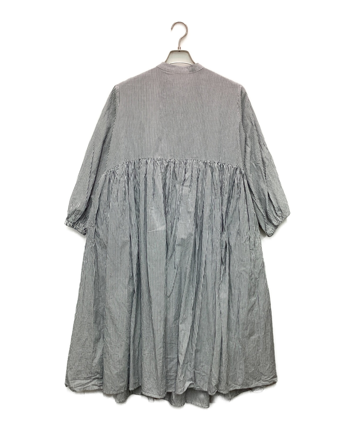 中古・古着通販】BEARDSLEY (ビアズリー) 先染めギャザーワンピース  