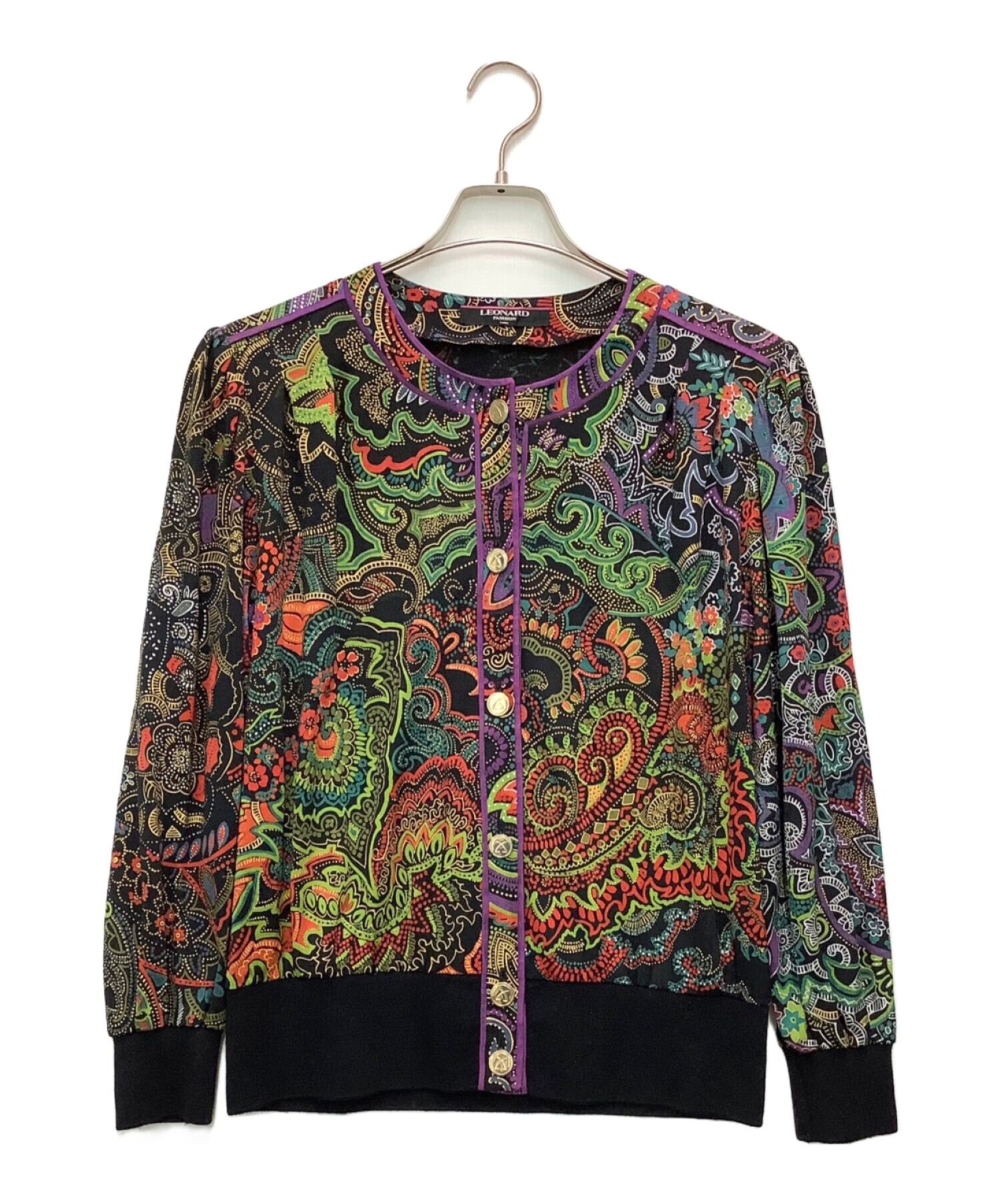 中古・古着通販】LEONARD (レオナール) 総柄ジャケット ブラック 