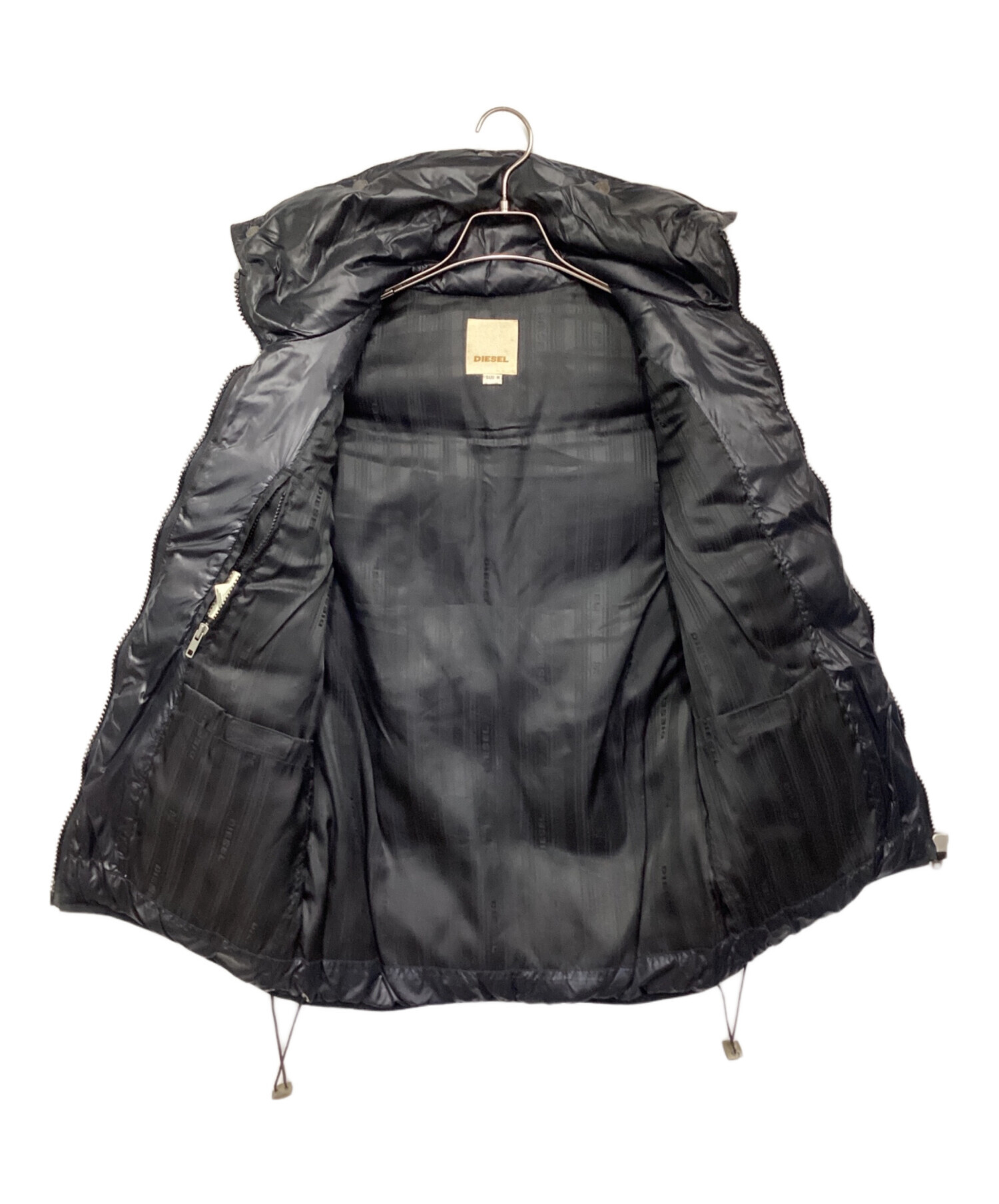 中古・古着通販】DIESEL (ディーゼル) ダウンベスト ブラック サイズ:M 