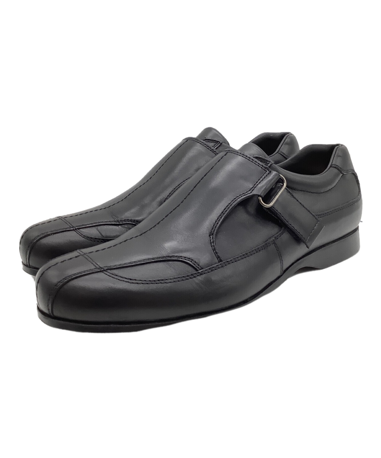 中古・古着通販】PRADA (プラダ) ドレスカジュアルシューズ ブラック 