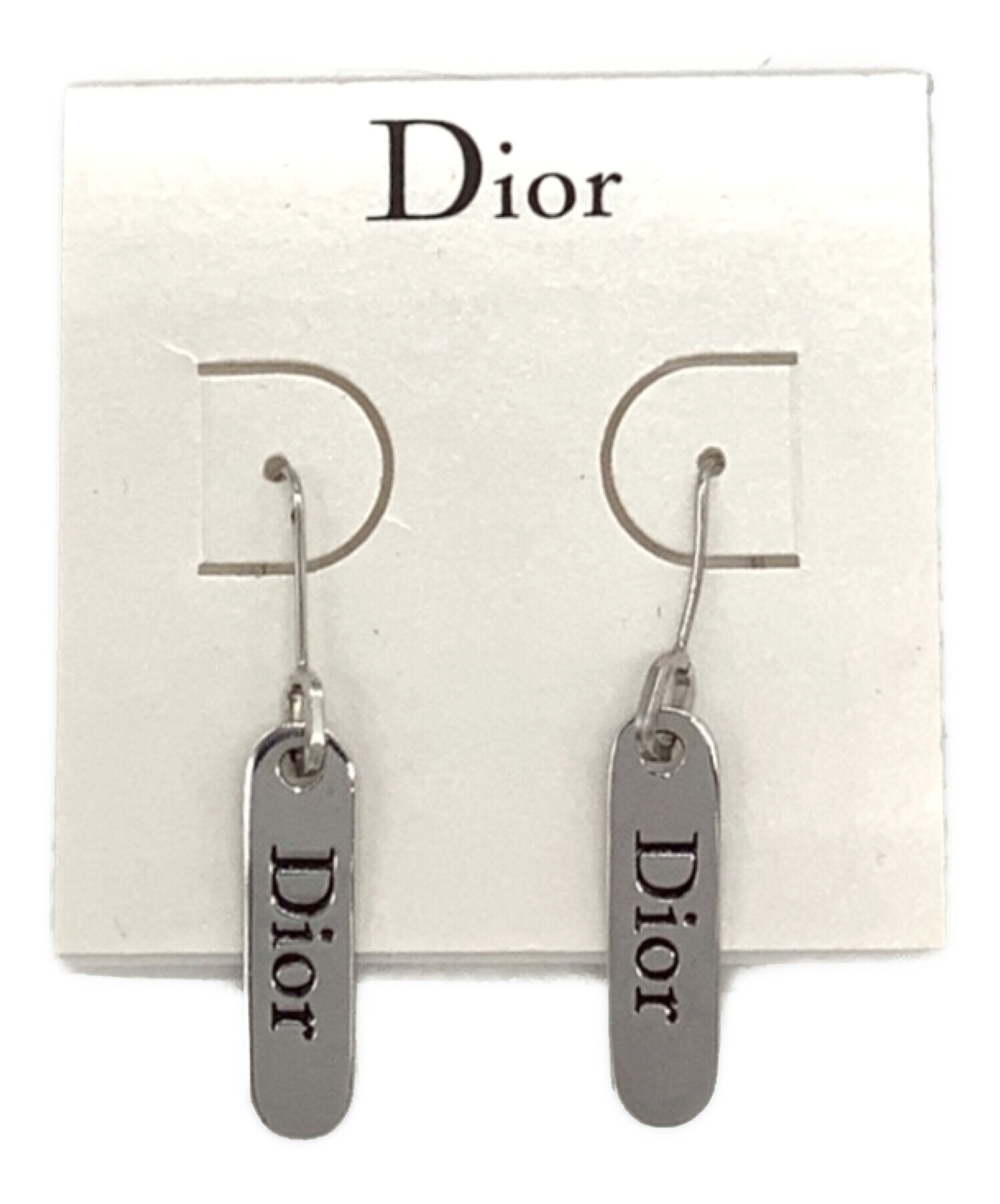 Christian Dior (クリスチャン ディオール) ロゴプレートピアス
