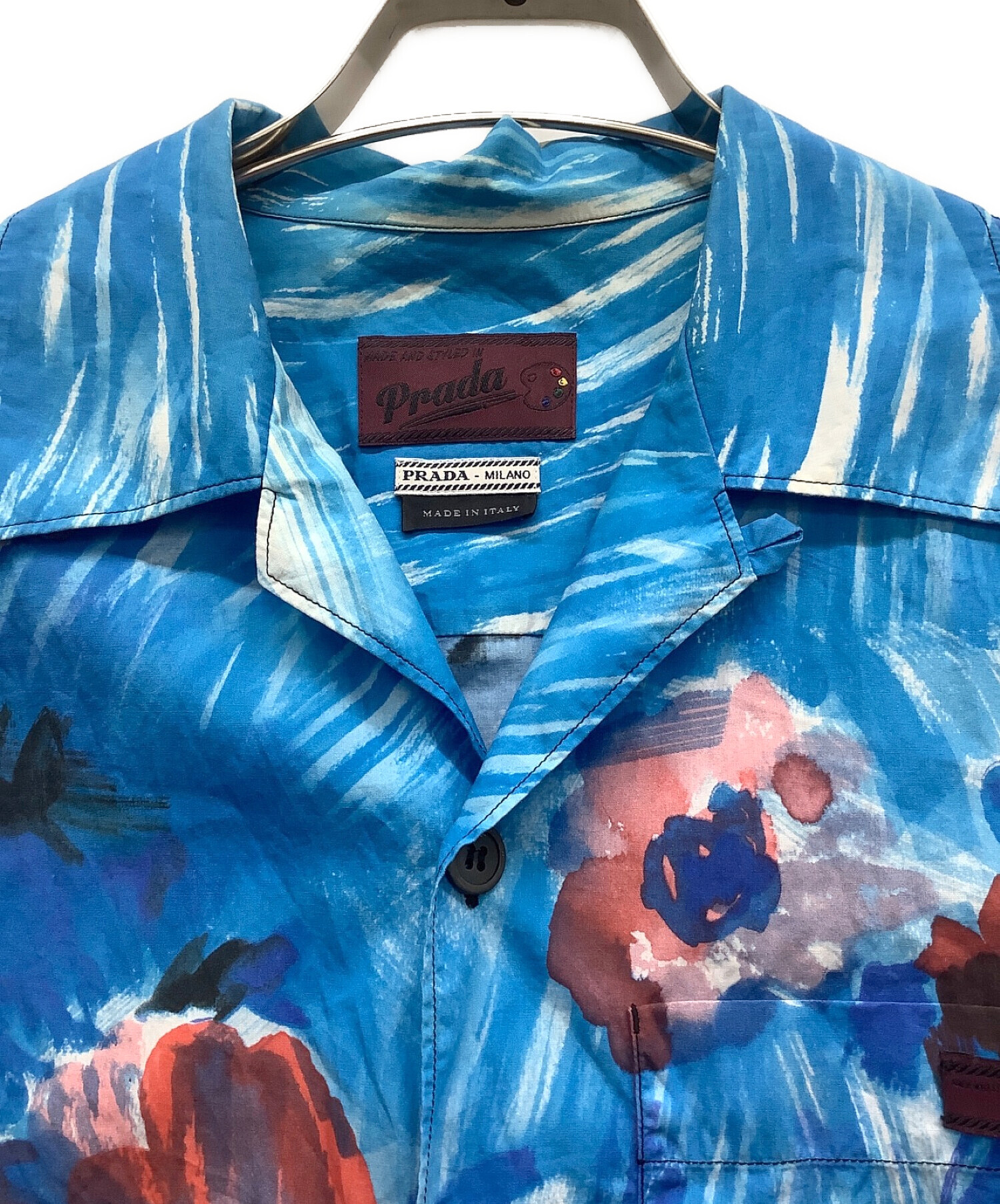 完売】PRADA アロハシャツ SS2020 PRADA 14SS ボタニカル柄ブルゾン