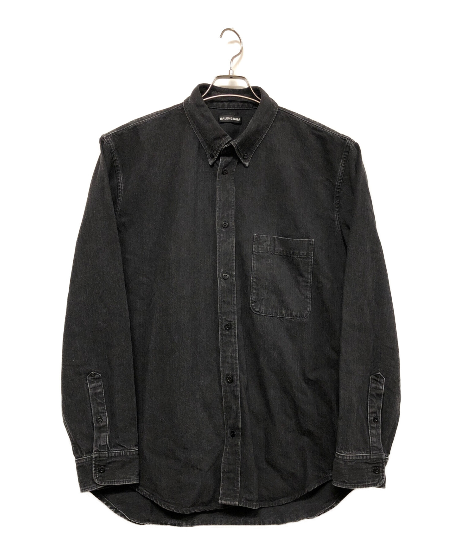 BALENCIAGA (バレンシアガ) デニムシャツ ブラック サイズ:37