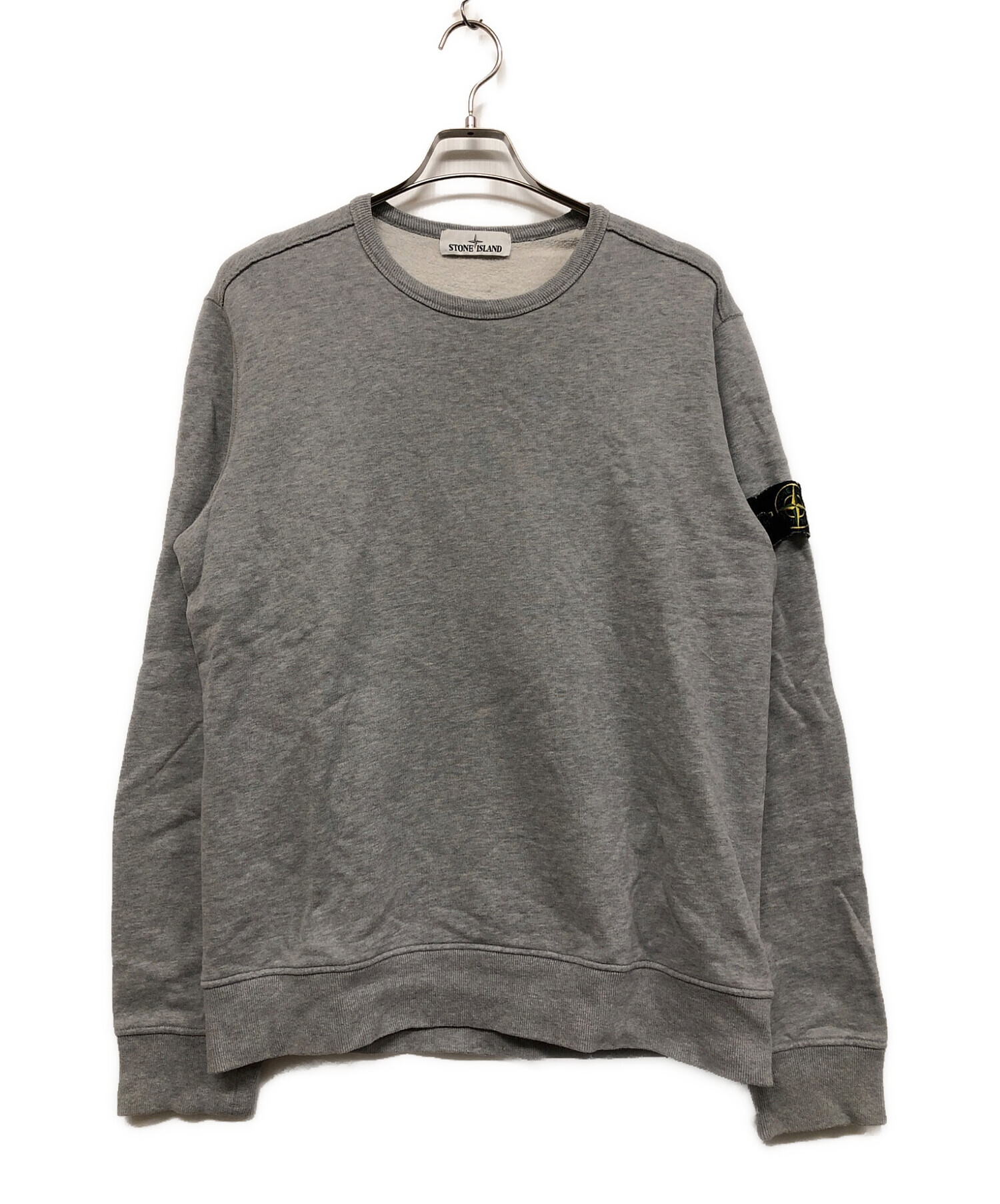 STONE  グレー スウェット【美品】 Stone Island グレー 特殊加工スウェットトレーナー