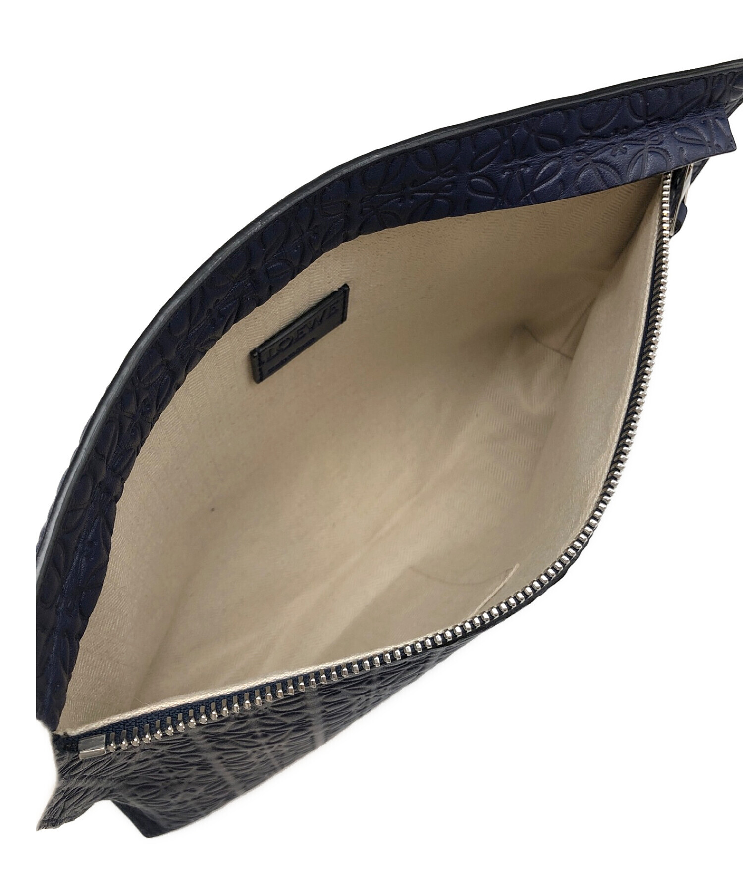 中古・古着通販】LOEWE (ロエベ) クラッチバッグ ネイビー｜ブランド 