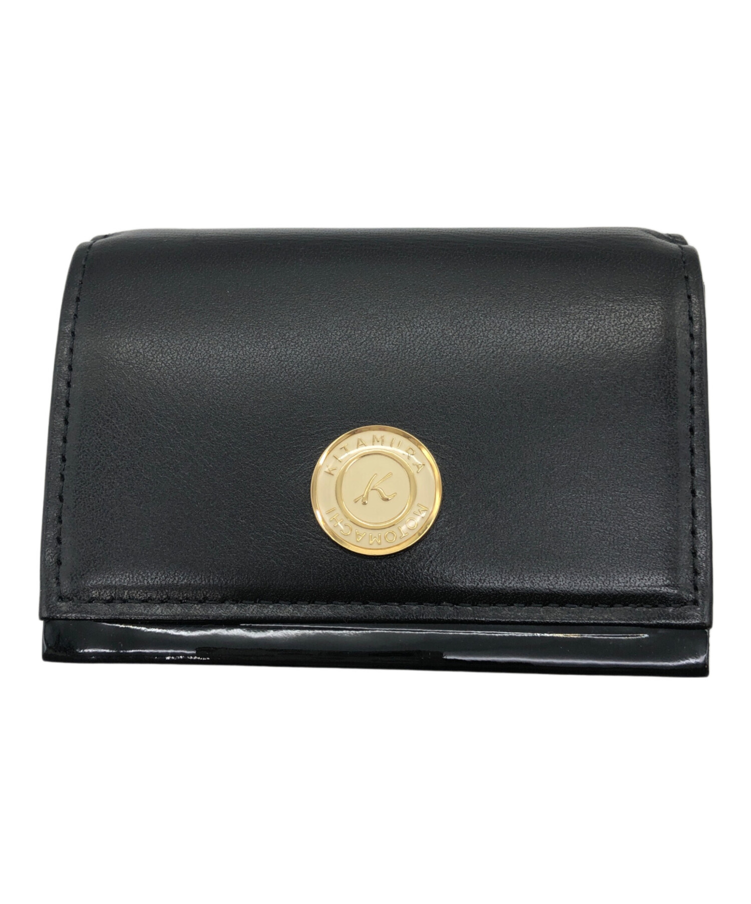 中古・古着通販】KITAMURA (キタムラ) 2つ折り財布 ブラック｜ブランド 