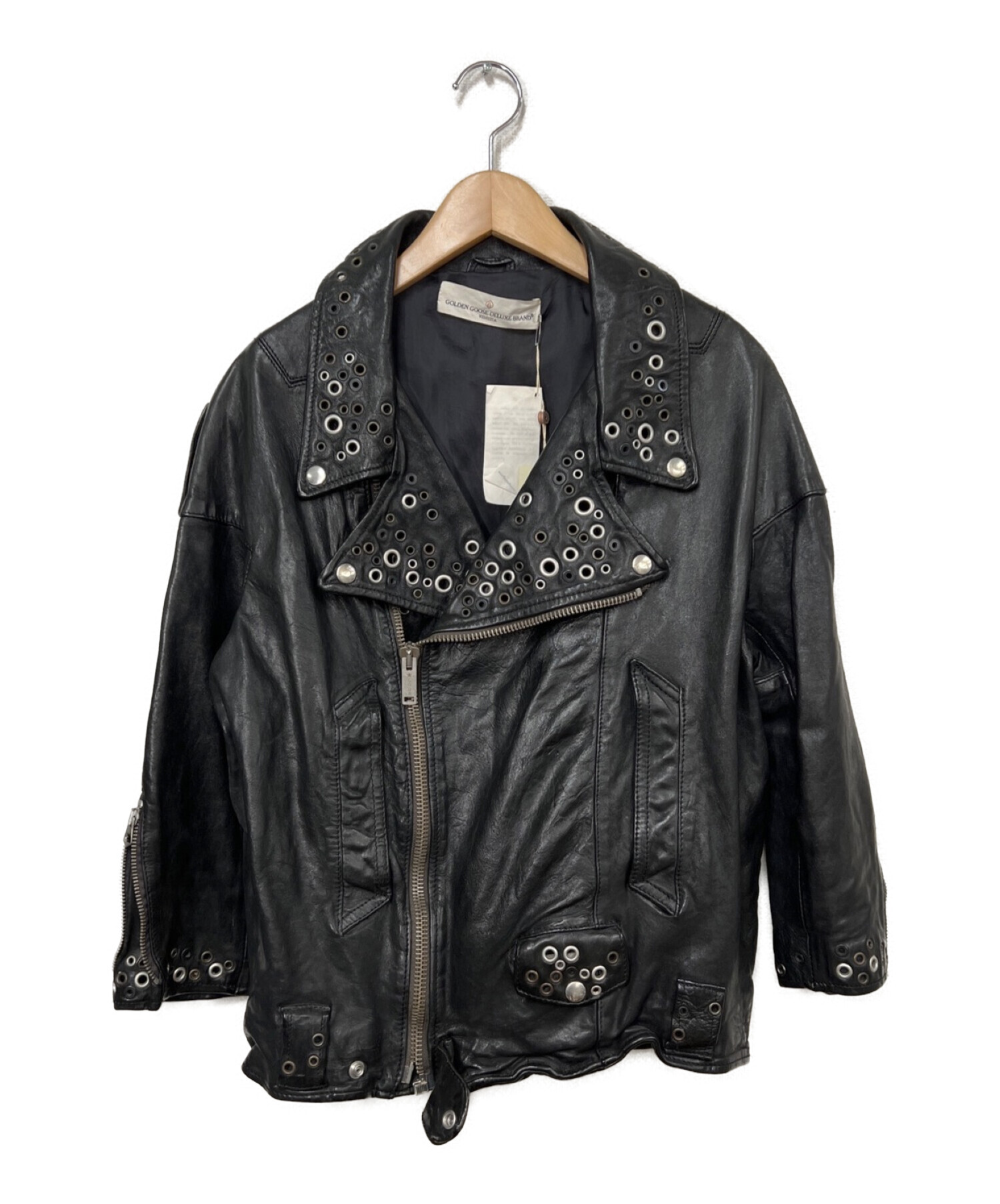 中古・古着通販】GOLDEN GOOSE (ゴールデングース) レザーライダース 