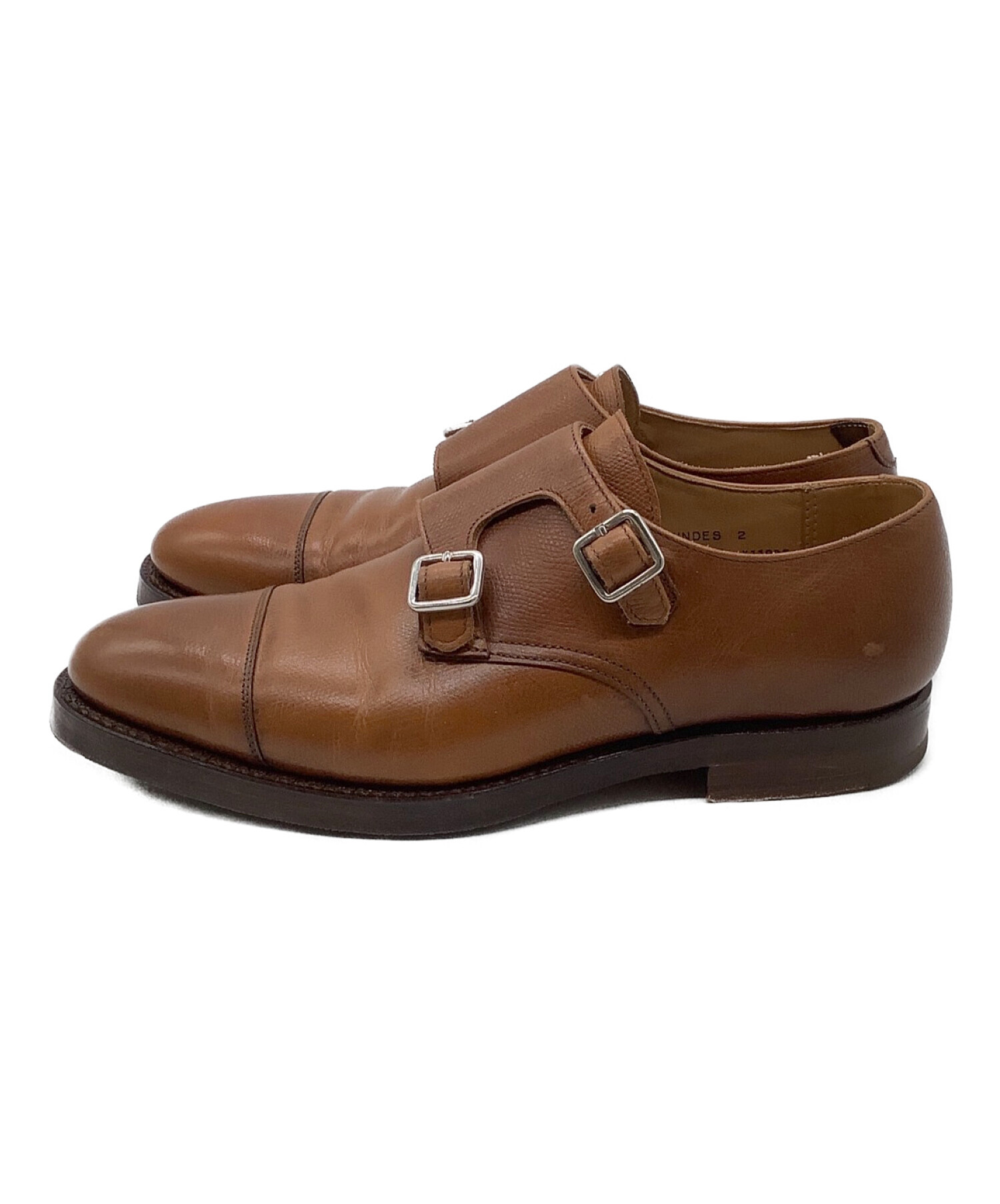 クロケット&ジョーンズ スエードダブルモンクストラップシューズ いっ